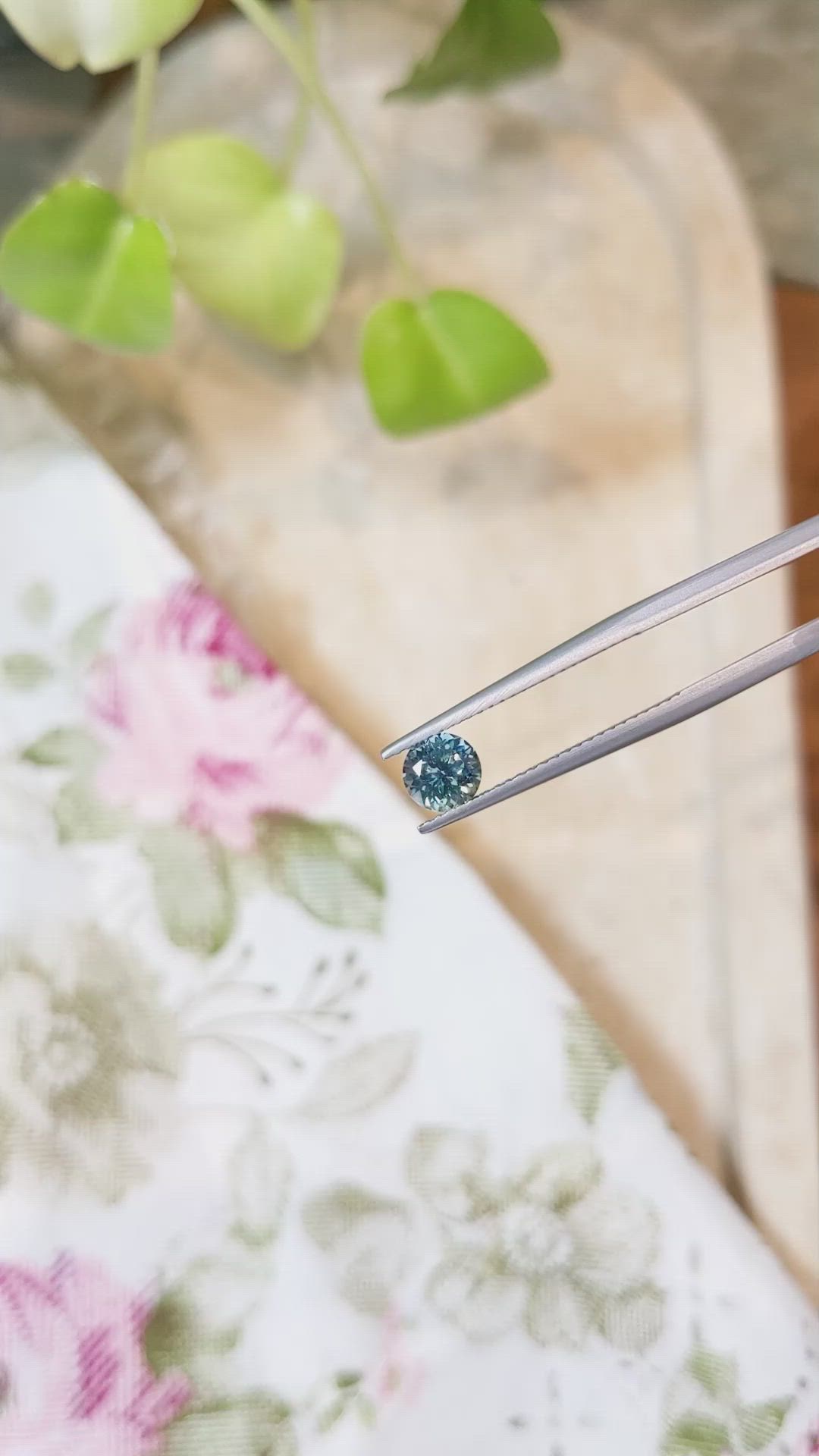 0.85 Ct. Greenish Blue Sapphire from Madagascar Size Video