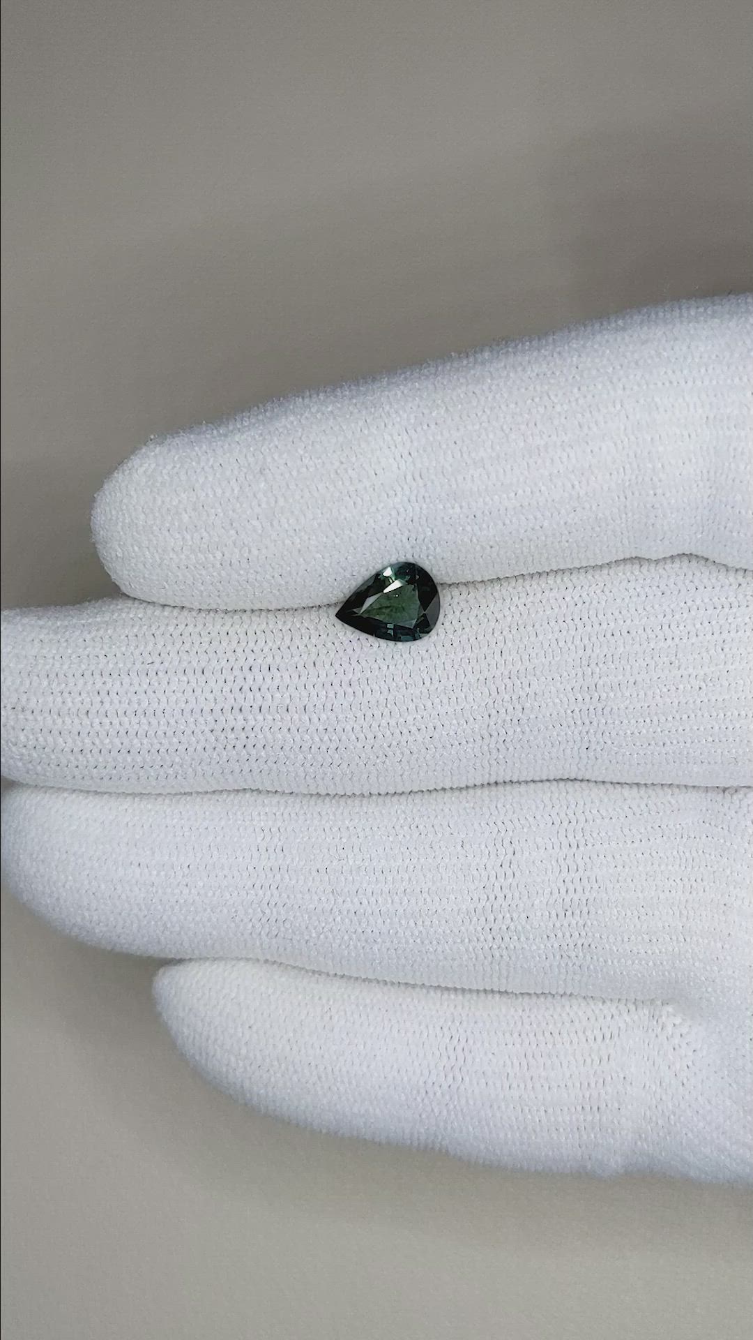 1.06 Ct. Bluish Green Sapphire from Madagascar Size Video