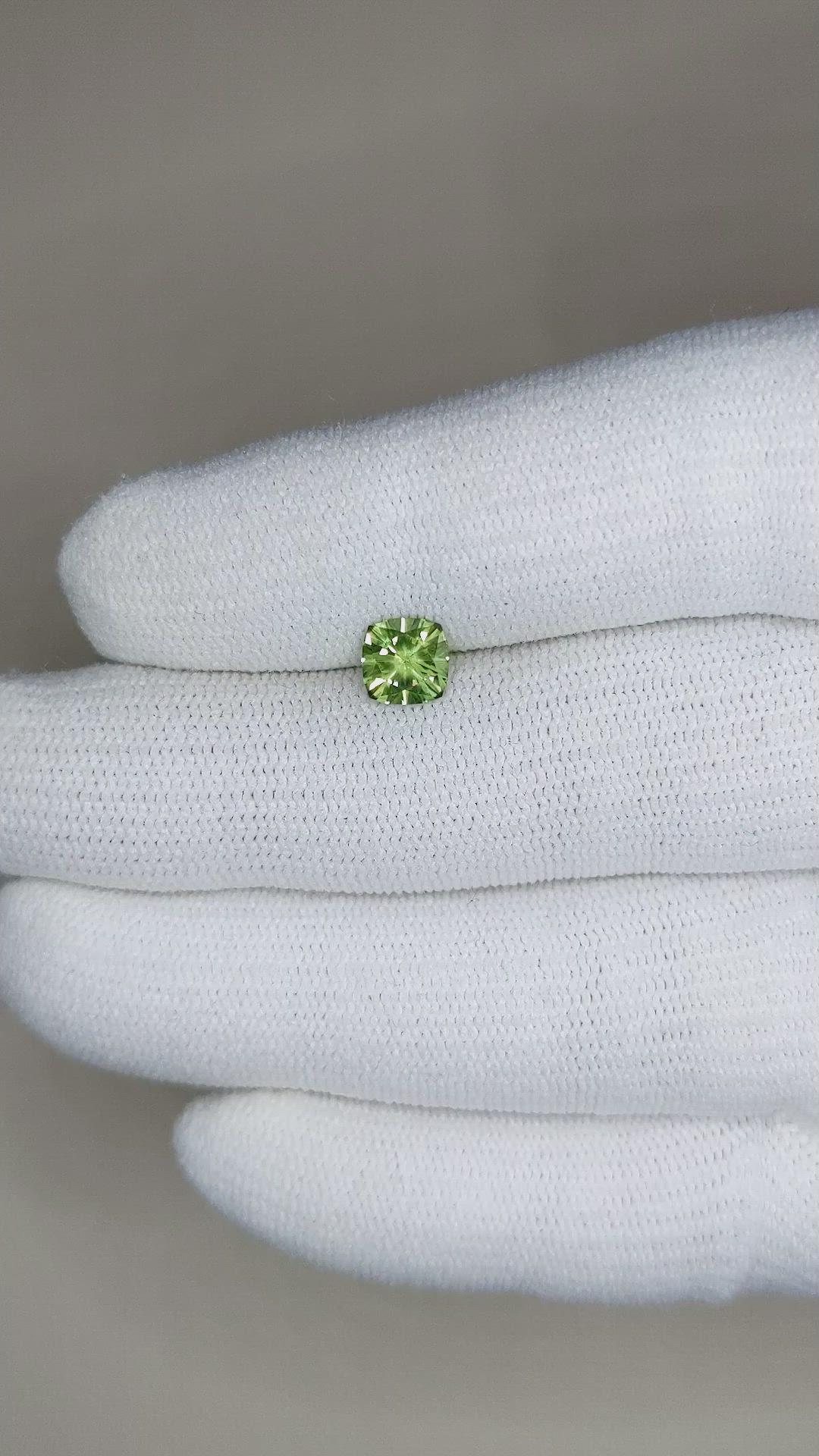 0.98 Ct. Green Sapphire from Australia Size Video