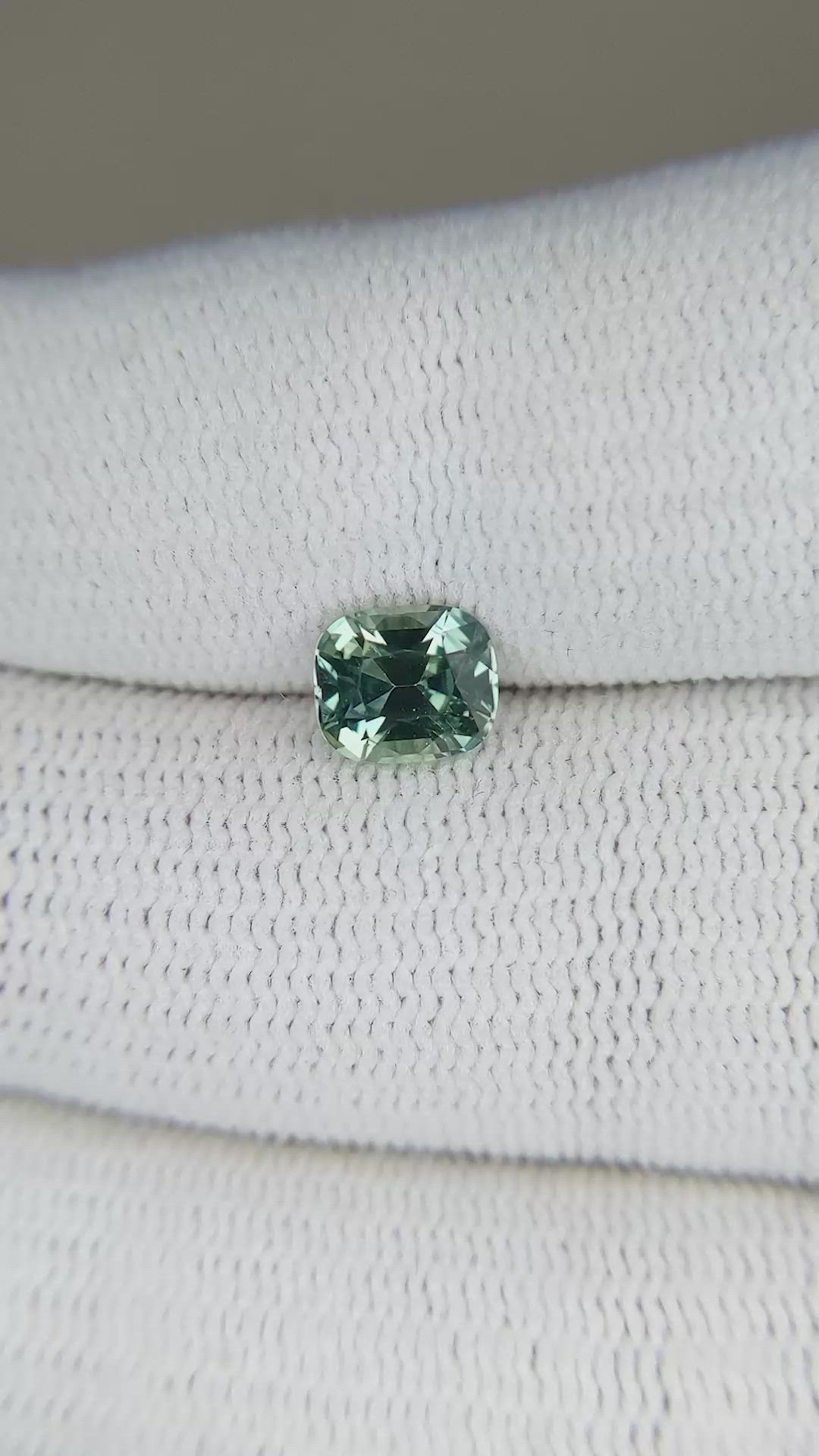 1.20 Ct. Bluish Green Sapphire from Madagascar Size Video