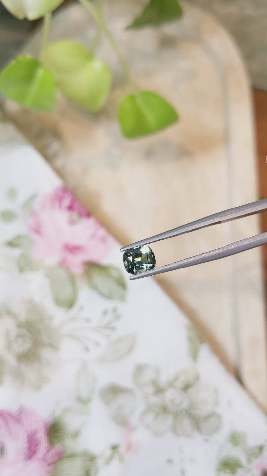 1.20 Ct. Bluish Green Sapphire from Madagascar Size Video