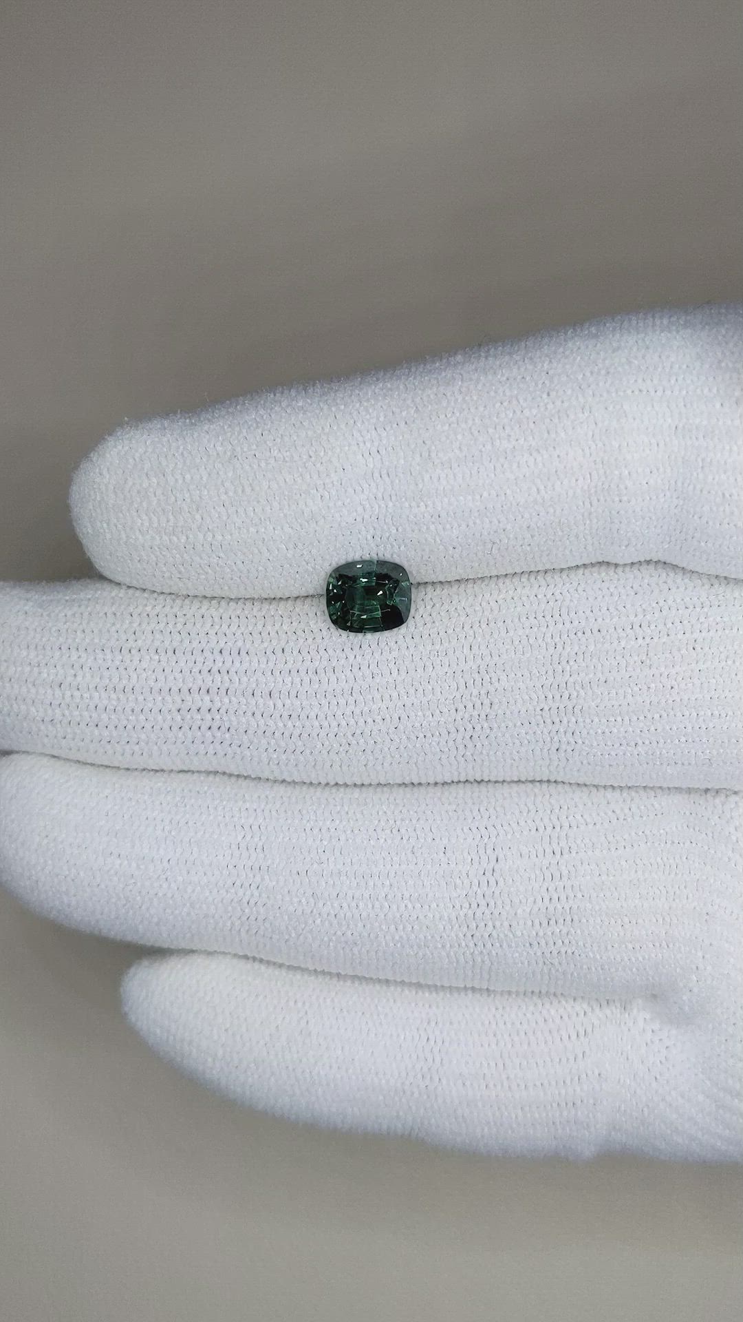 1.14 Ct. Bluish Green Sapphire from Australia Size Video