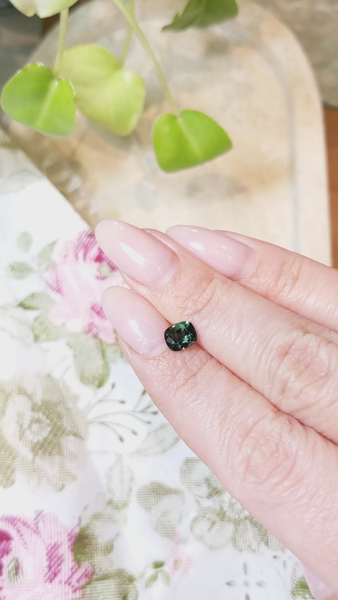 1.14 Ct. Bluish Green Sapphire from Australia Size Video