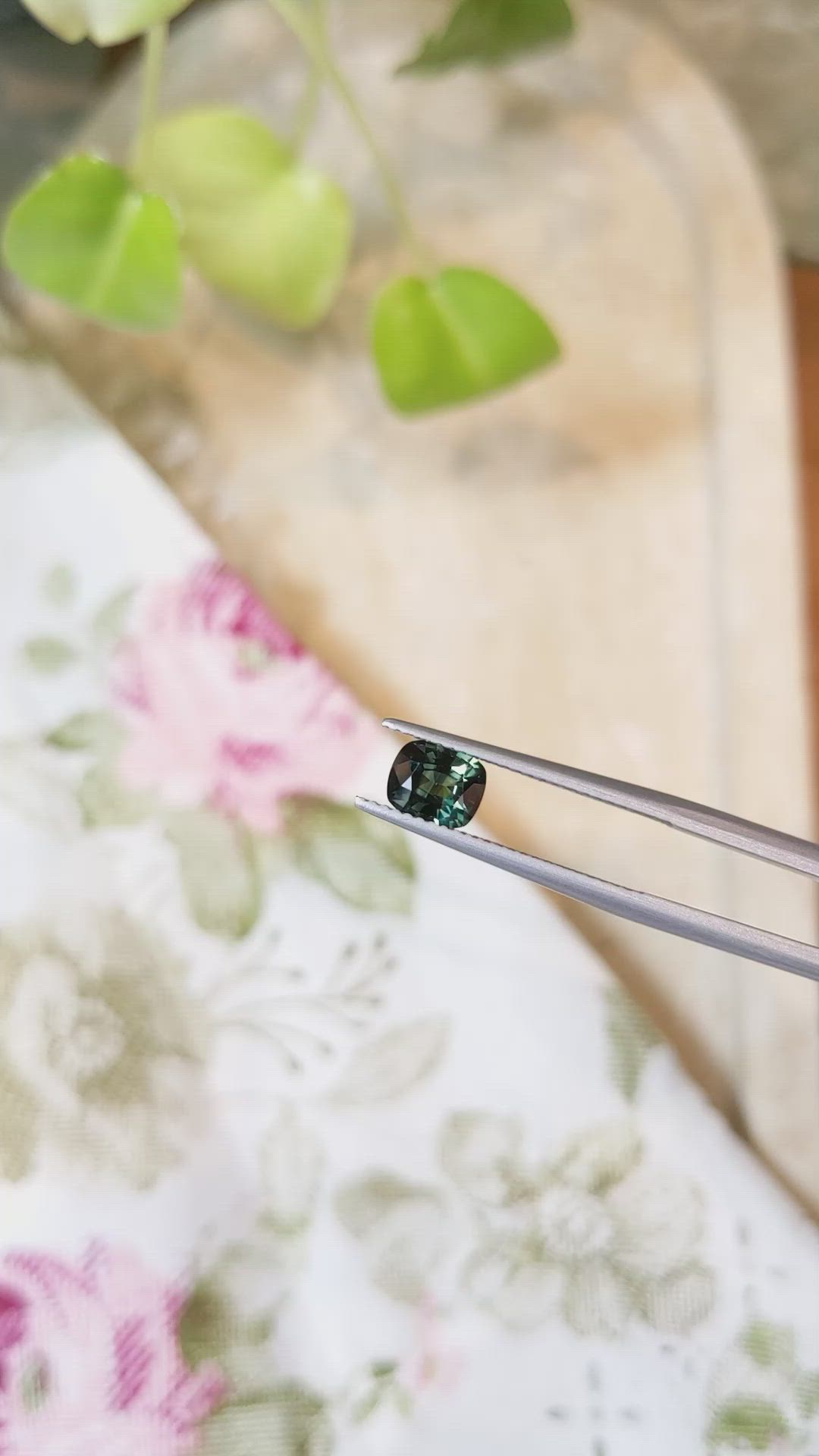 1.14 Ct. Bluish Green Sapphire from Australia Size Video