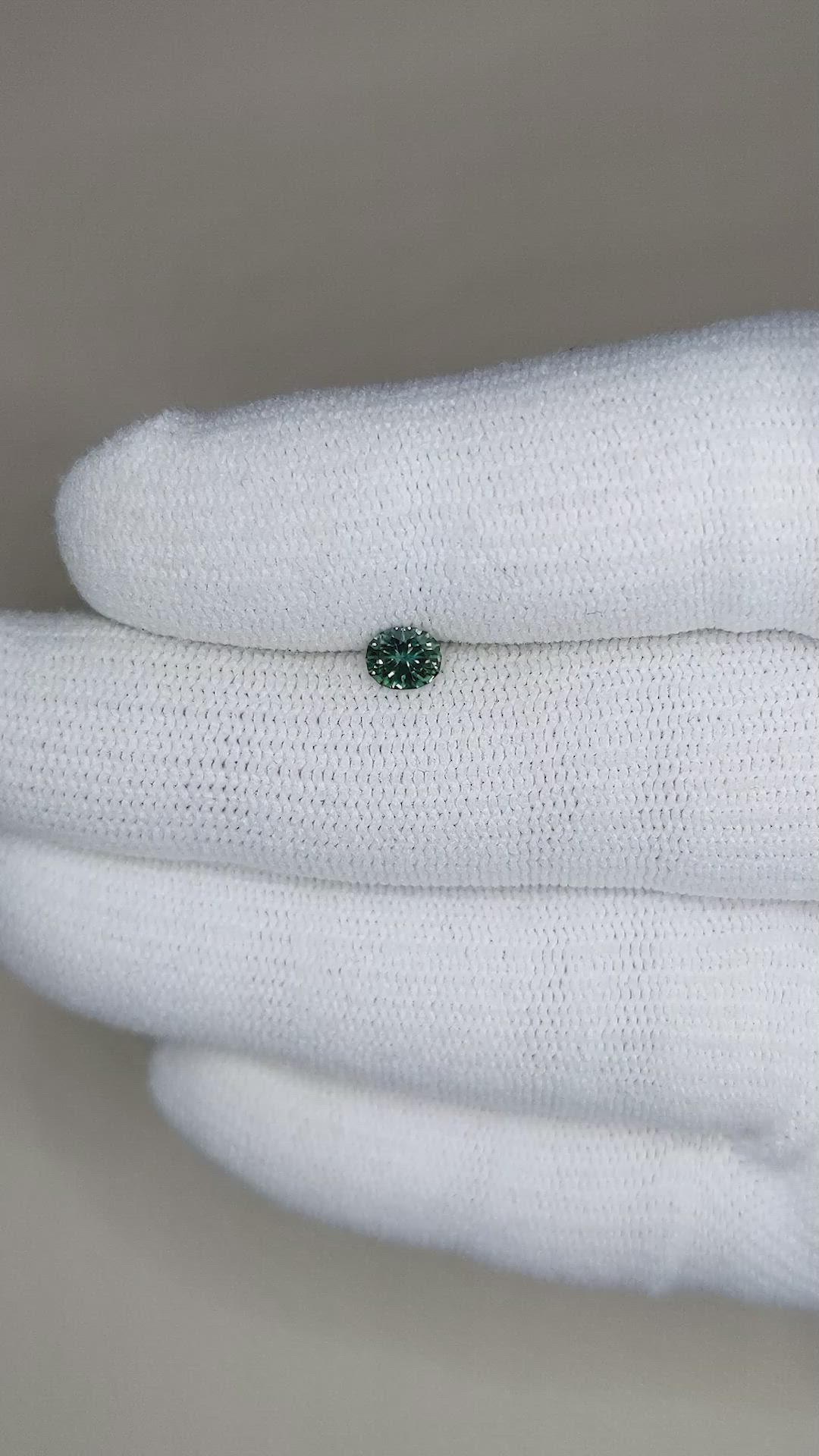 0.39 Ct. Bluish Green Sapphire from Australia Size Video