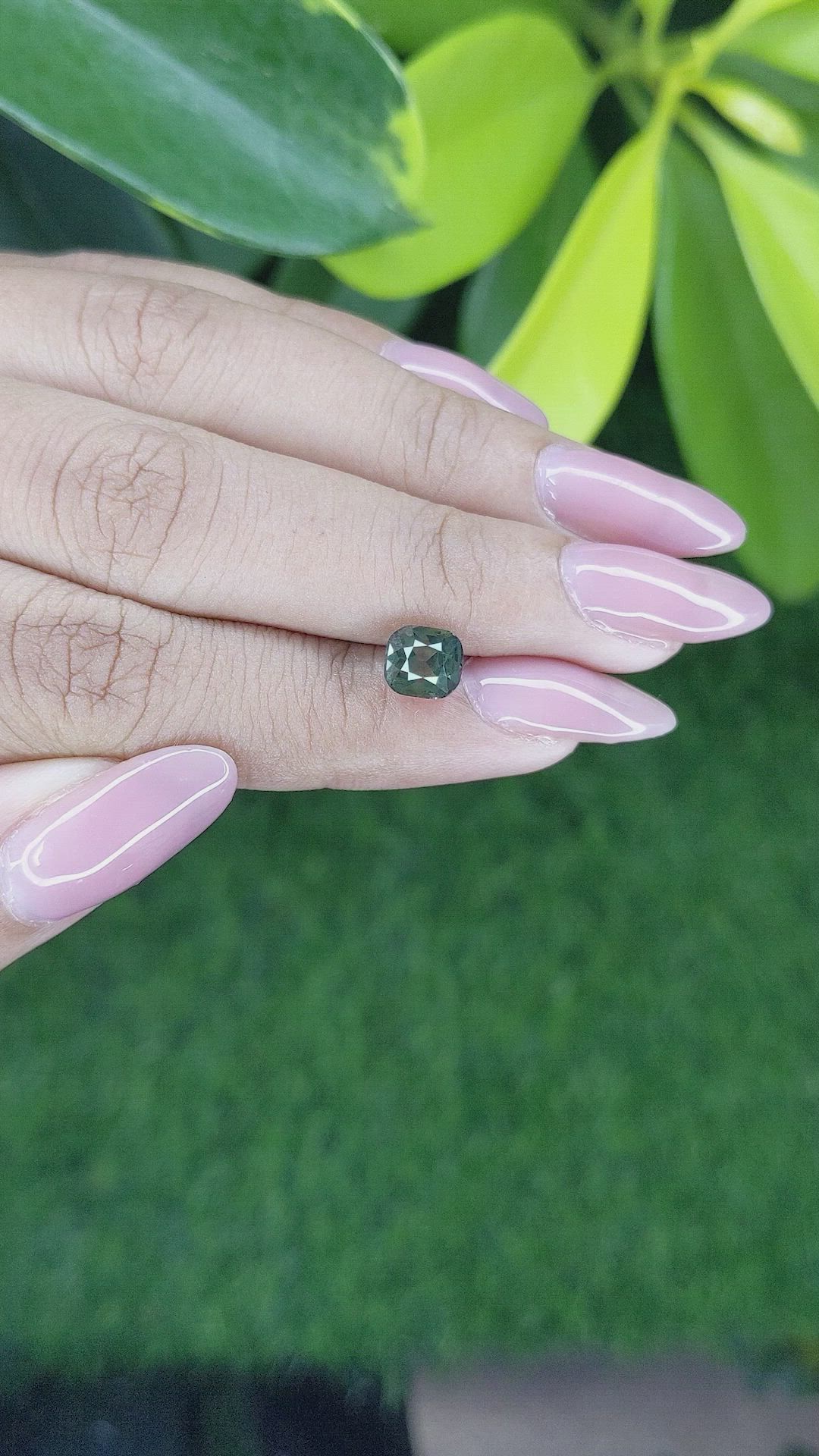 2.03 Ct. Green Sapphire from Madagascar Size Video
