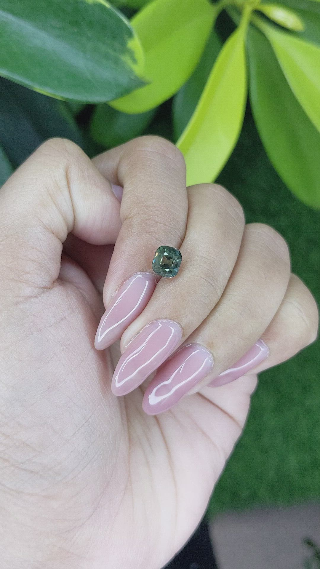 2.03 Ct. Green Sapphire from Madagascar Size Video