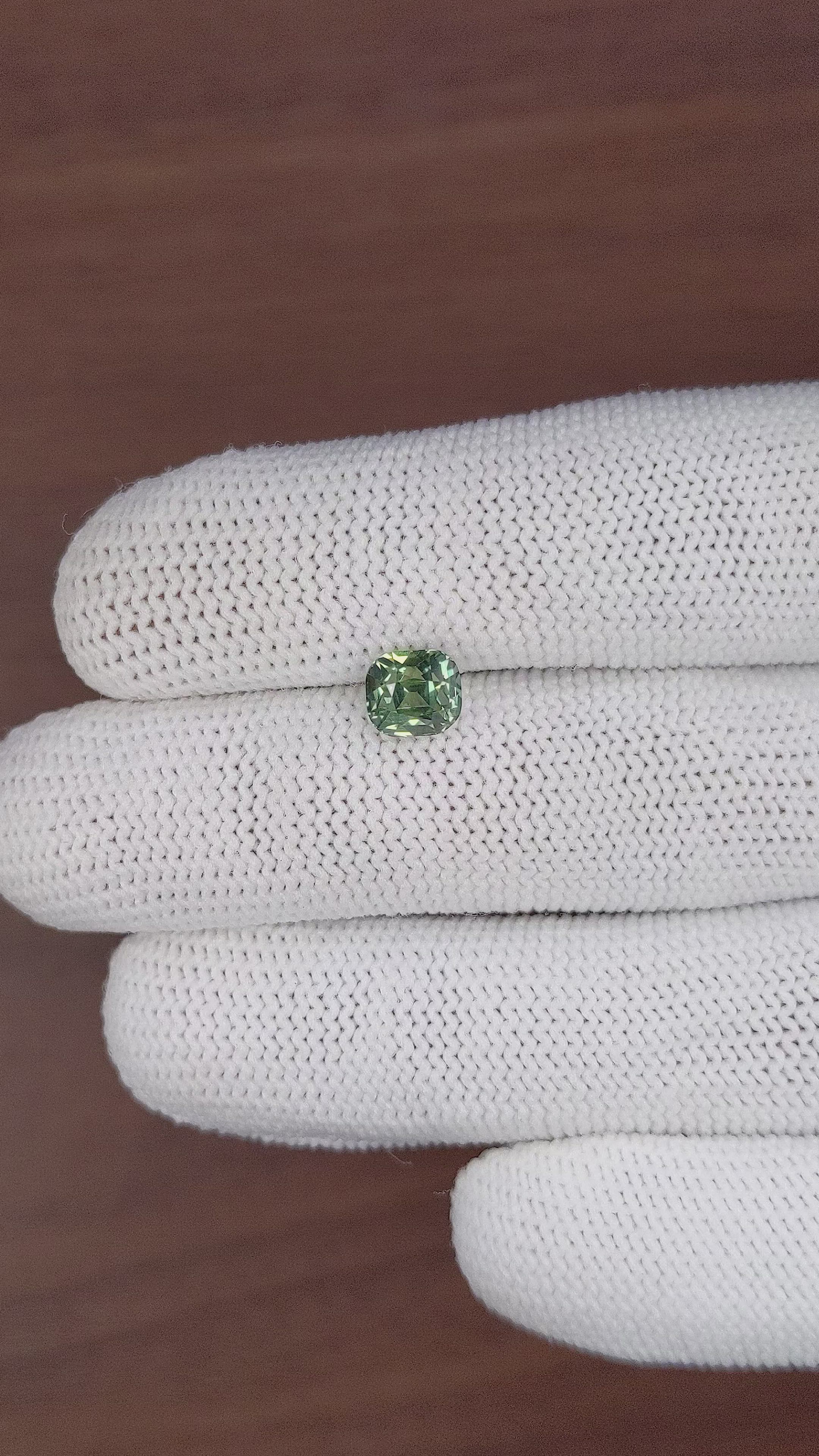 2.03 Ct. Green Sapphire from Madagascar Size Video