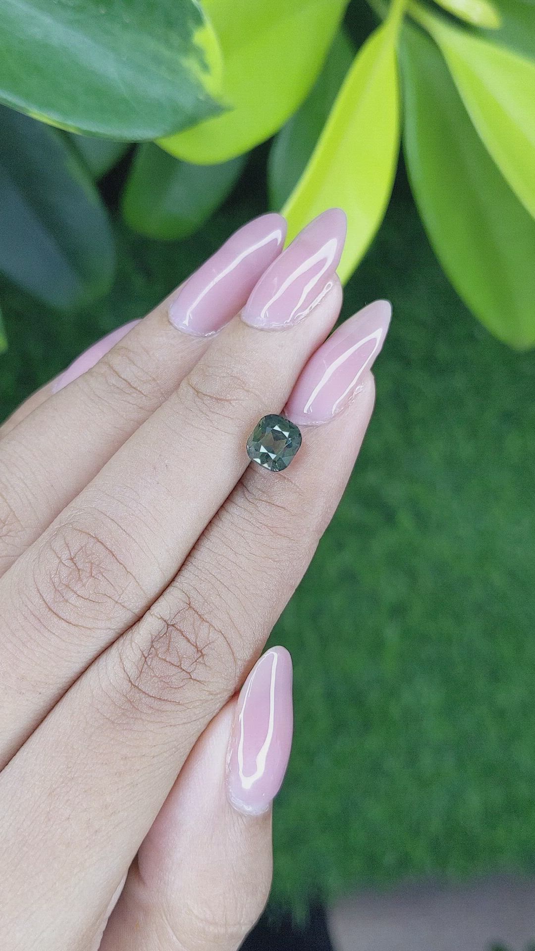 2.03 Ct. Green Sapphire from Madagascar Size Video