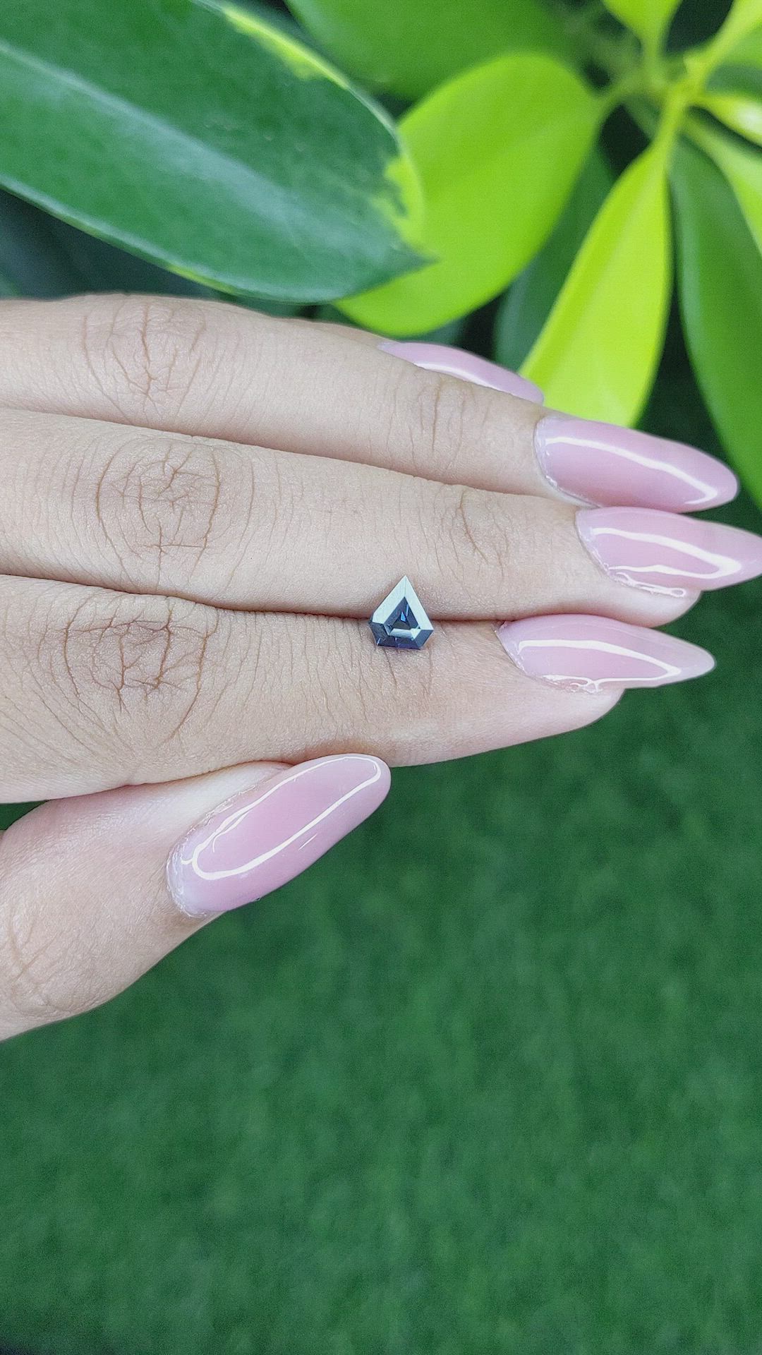 0.59 Ct. Greenish Blue Sapphire from Madagascar Size Video