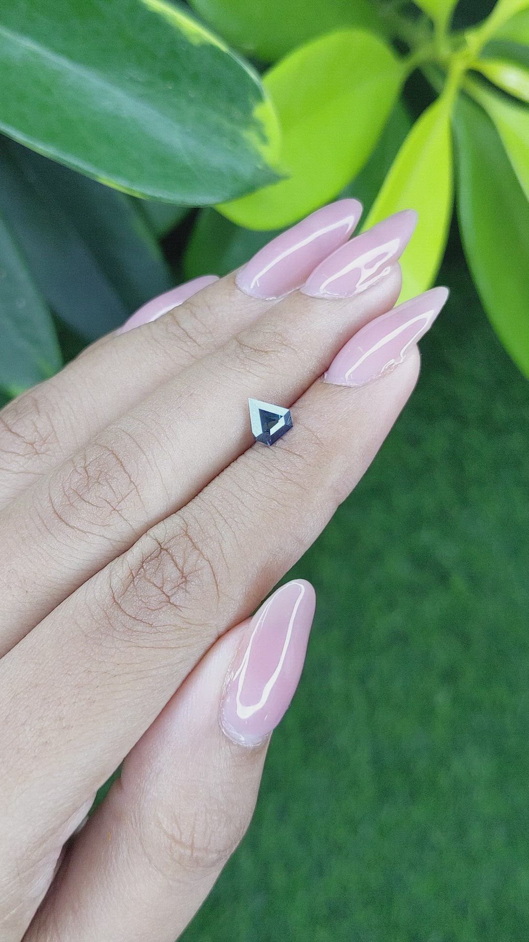 0.59 Ct. Greenish Blue Sapphire from Madagascar Size Video