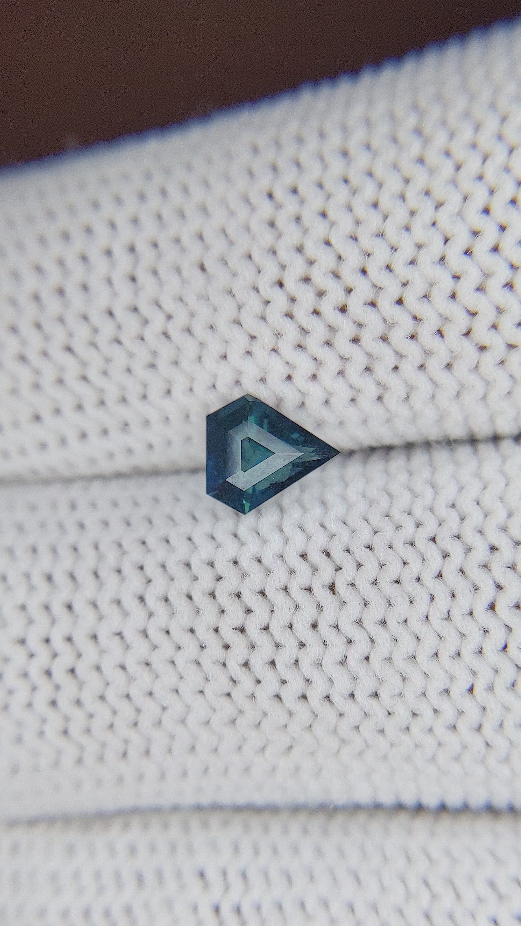 0.59 Ct. Greenish Blue Sapphire from Madagascar Size Video