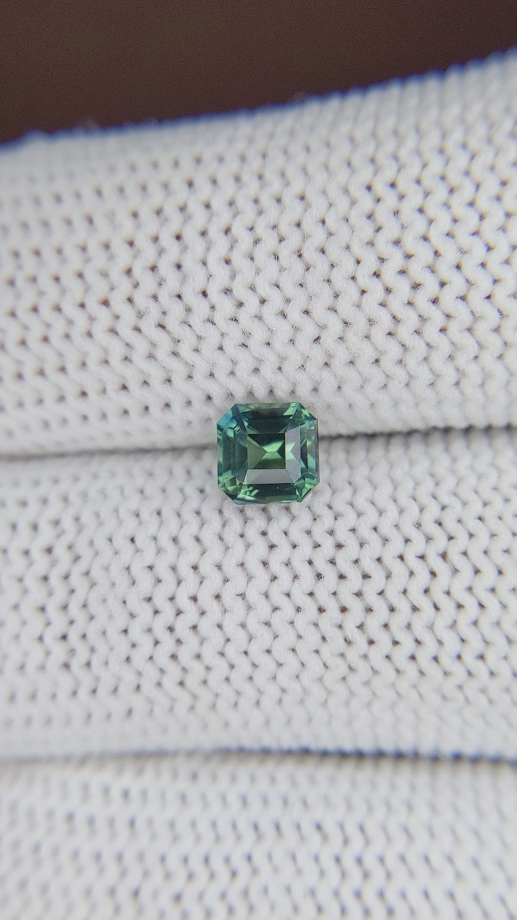 1.03 Ct. Bluish Green Sapphire from Madagascar Size Video