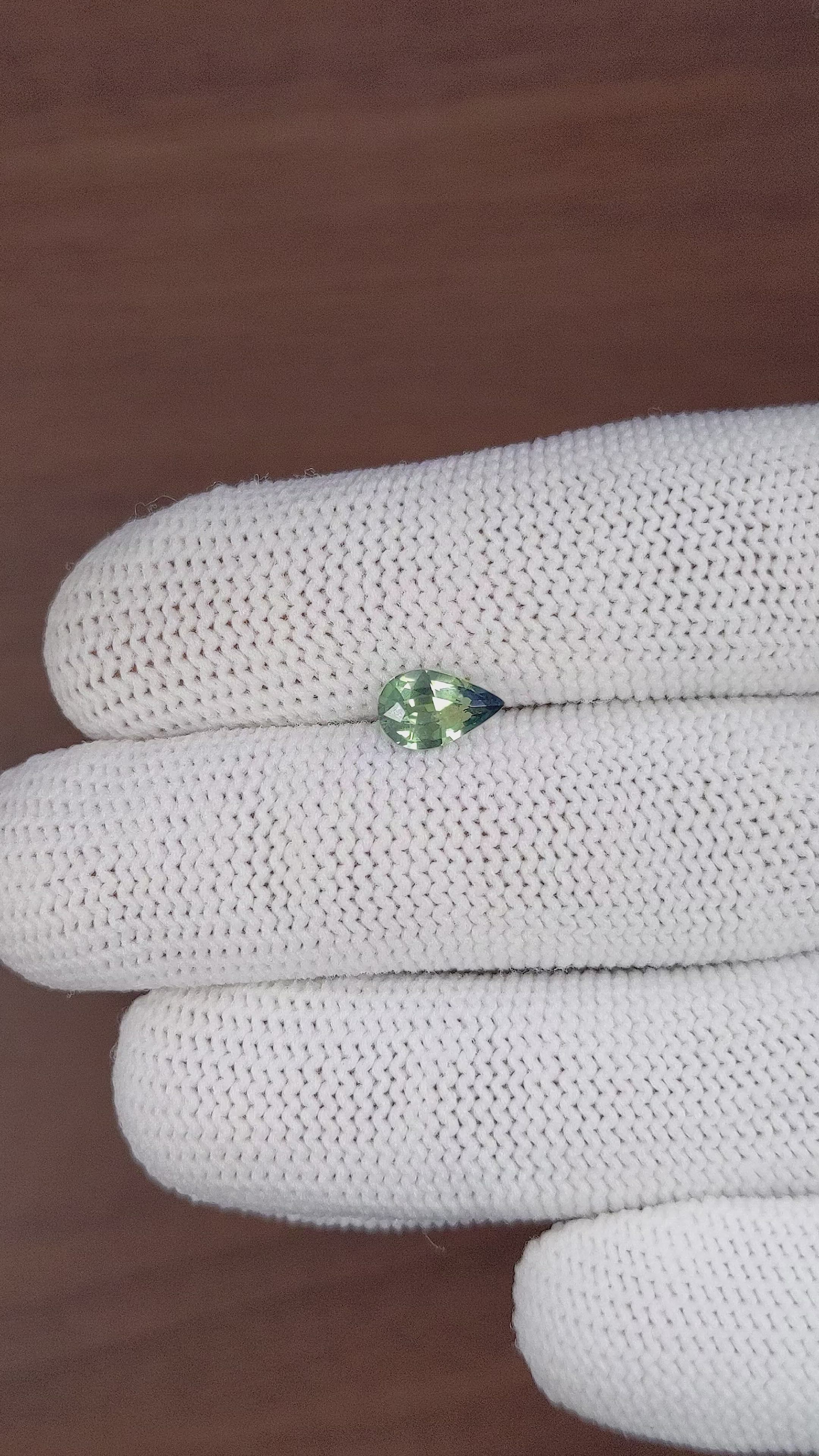 1.03 Ct. Bluish Green Sapphire from Madagascar Size Video