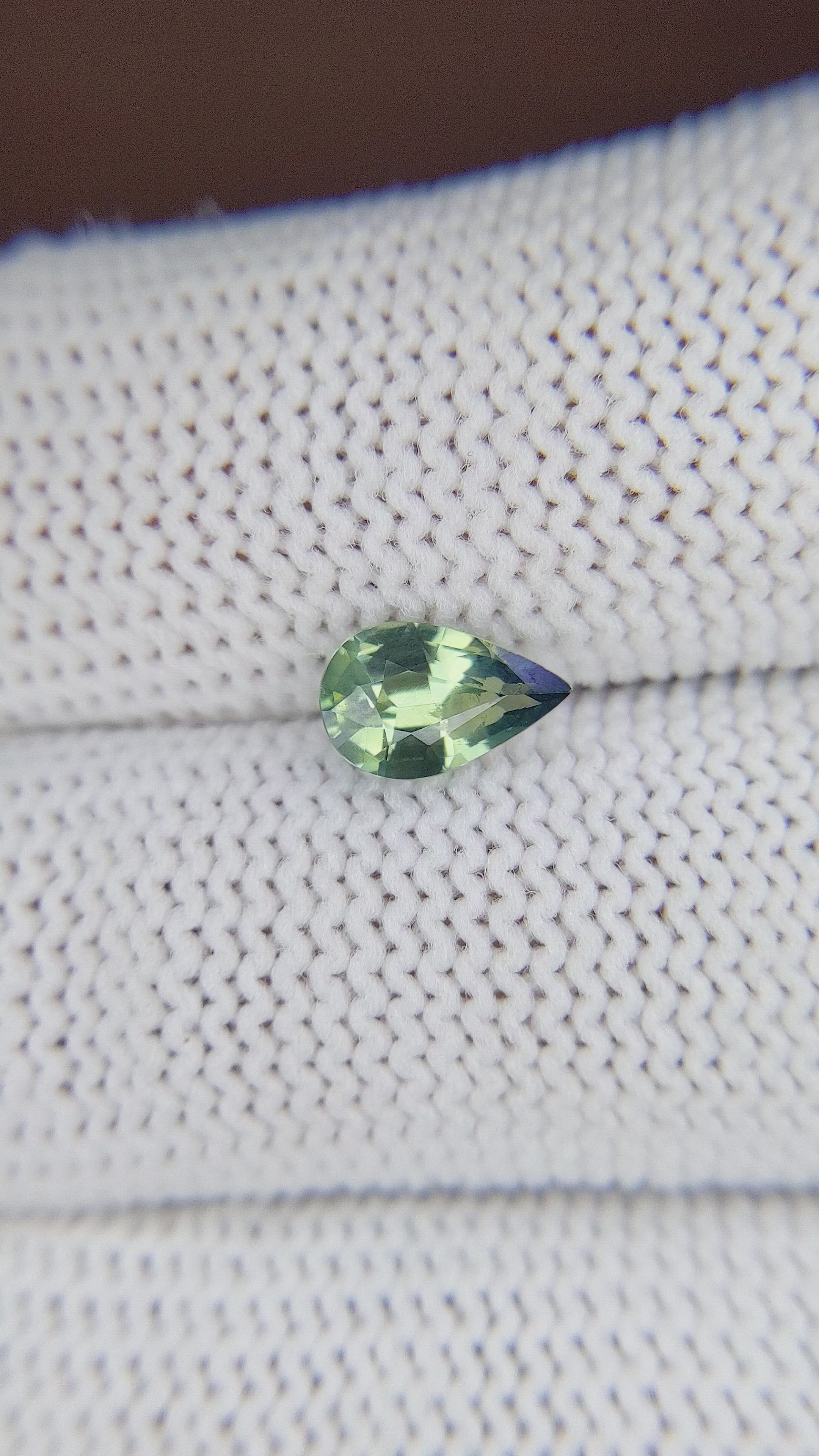 1.03 Ct. Bluish Green Sapphire from Madagascar Size Video