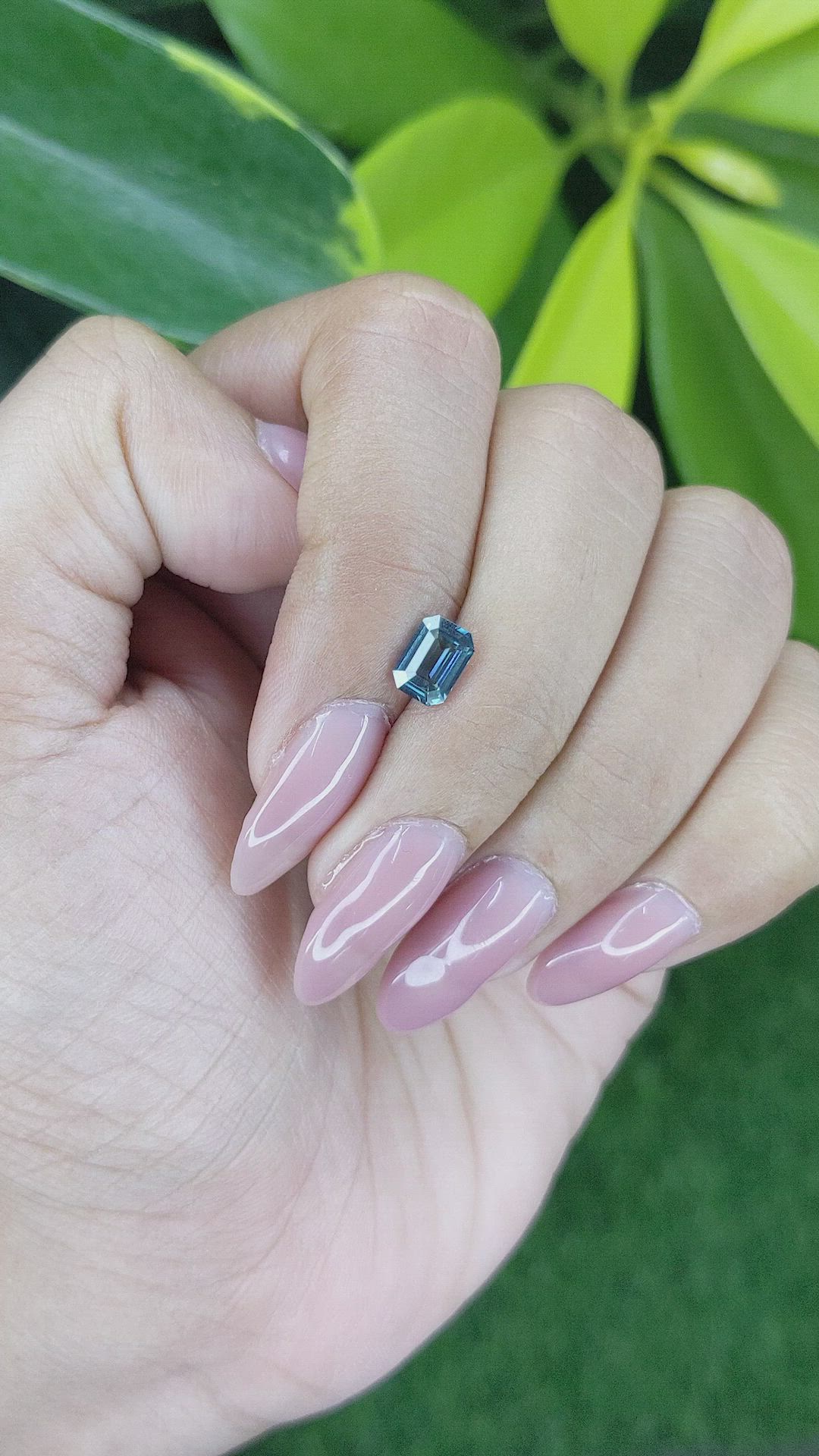 1.06 Ct. Greenish Blue Sapphire from Madagascar Size Video