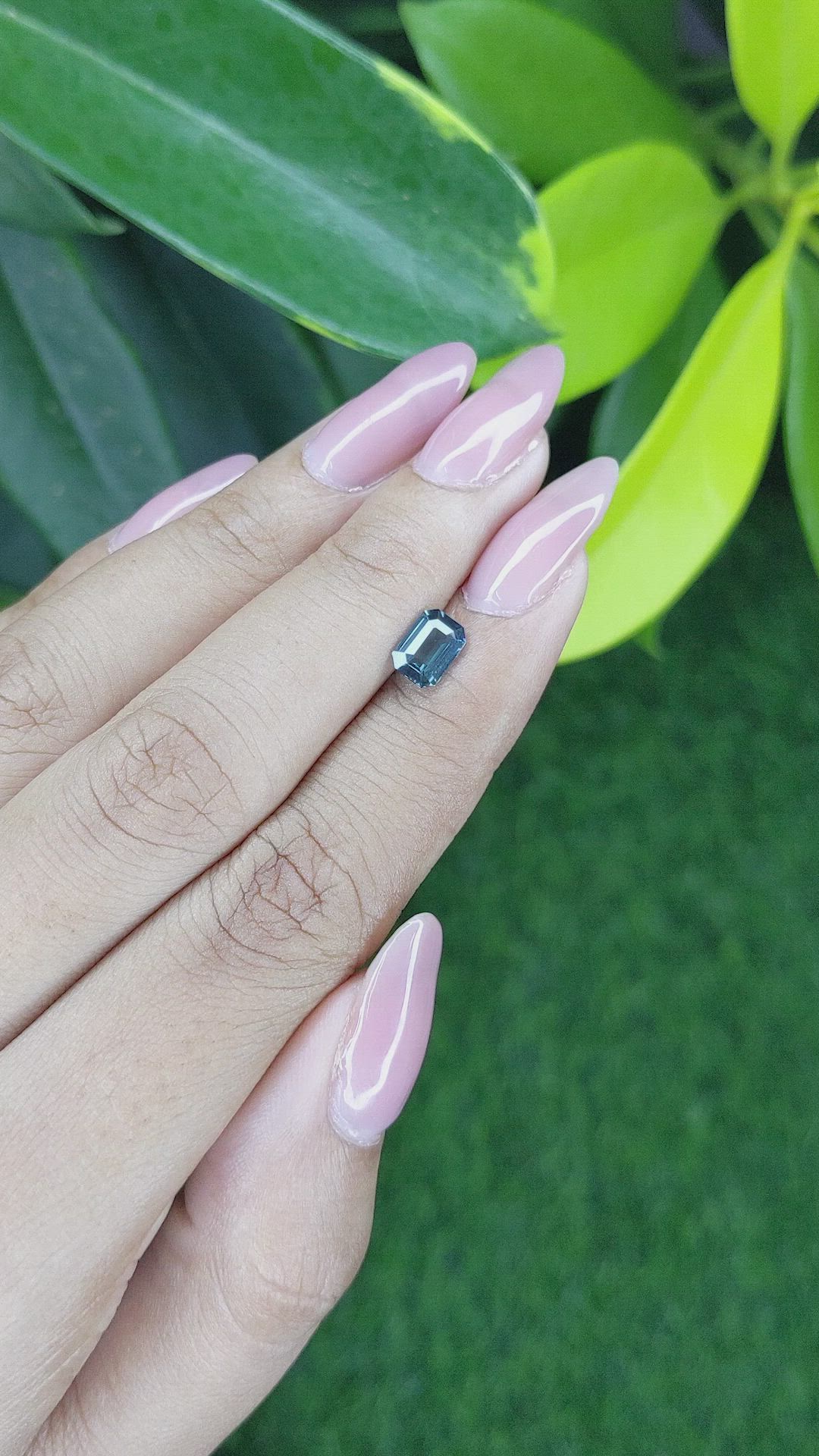 1.06 Ct. Greenish Blue Sapphire from Madagascar Size Video