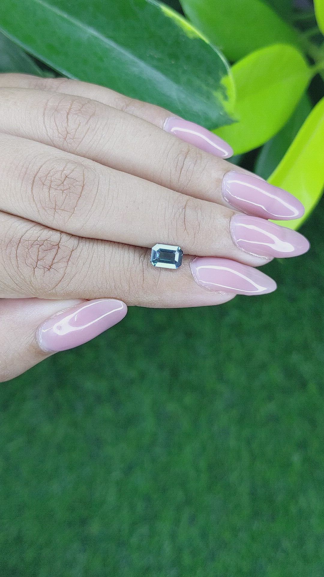 1.06 Ct. Greenish Blue Sapphire from Madagascar Size Video