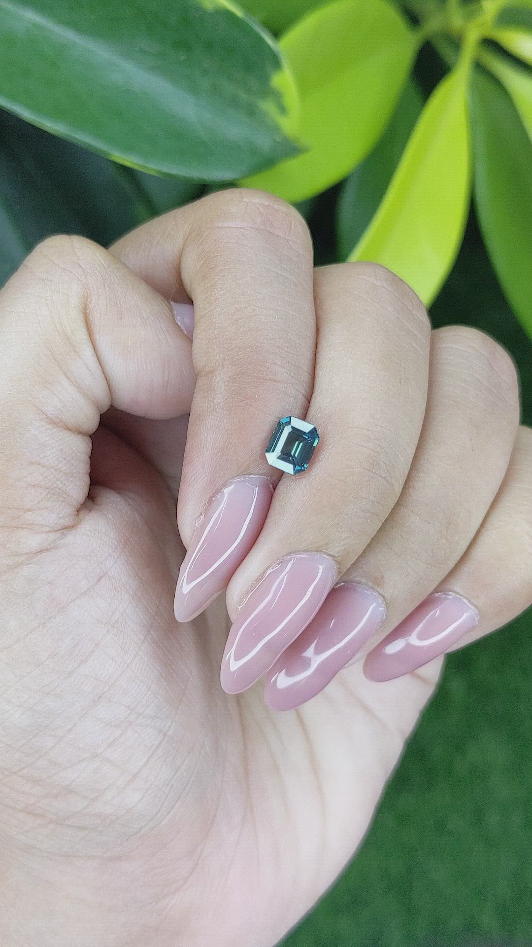 1.06 Ct. Greenish Blue Sapphire from Madagascar Size Video