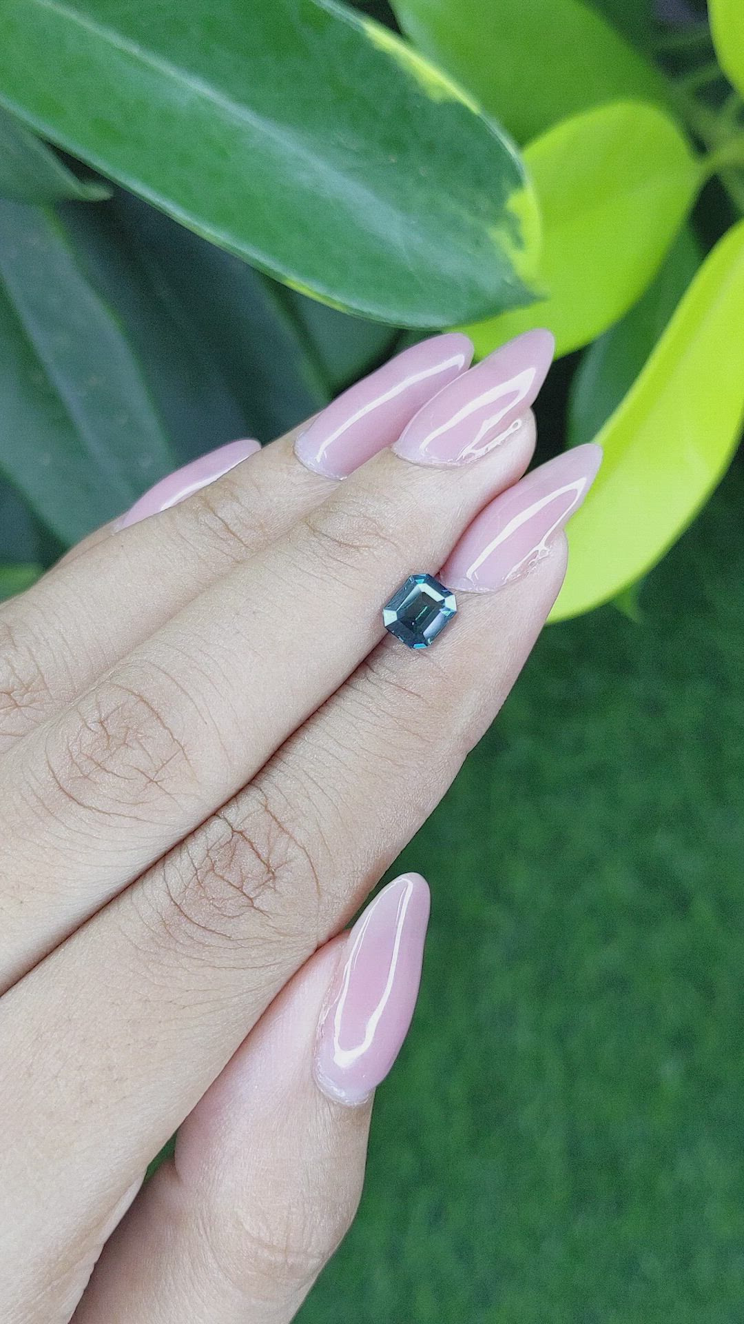 1.06 Ct. Greenish Blue Sapphire from Madagascar Size Video