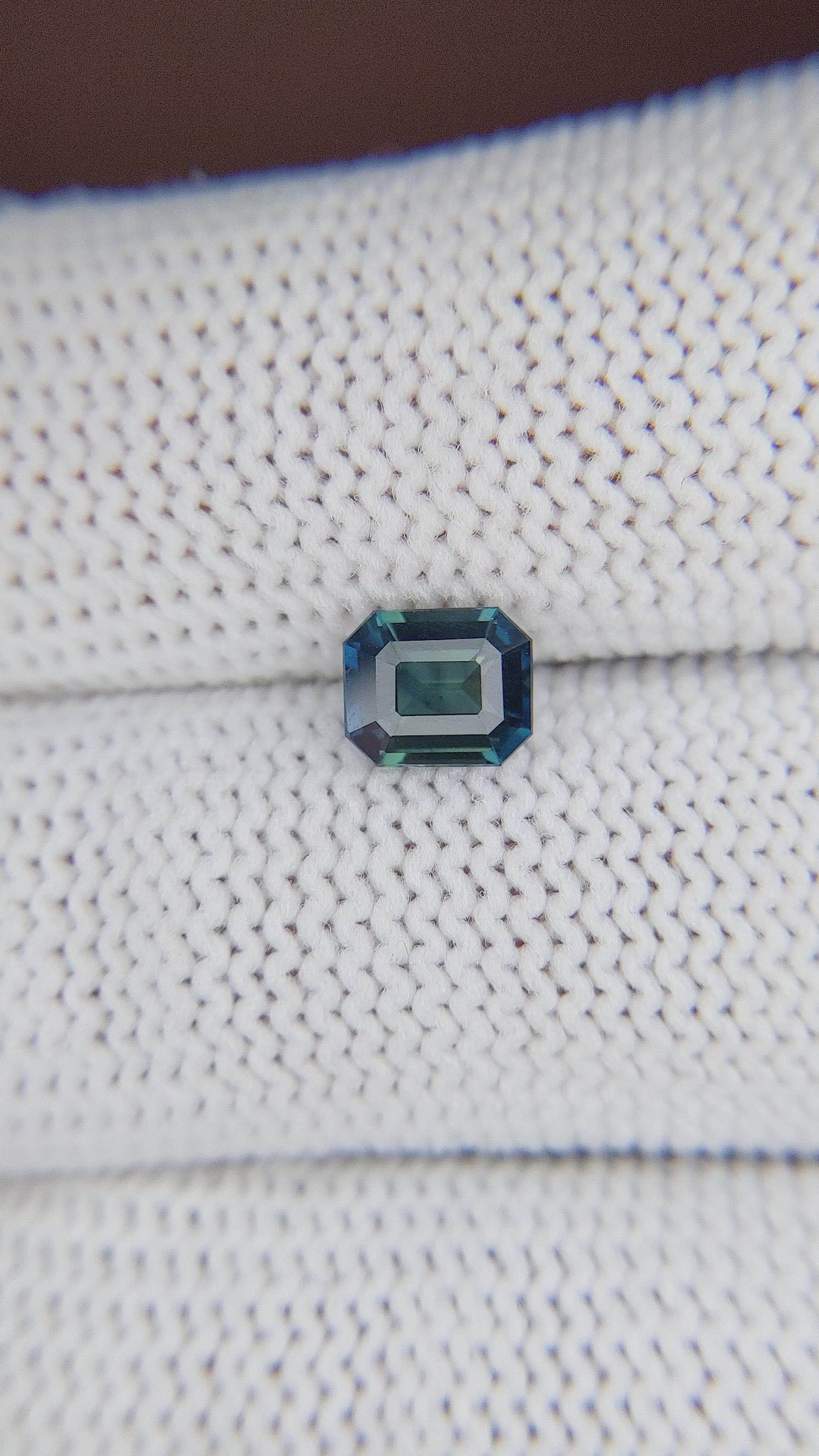 1.06 Ct. Greenish Blue Sapphire from Madagascar Size Video