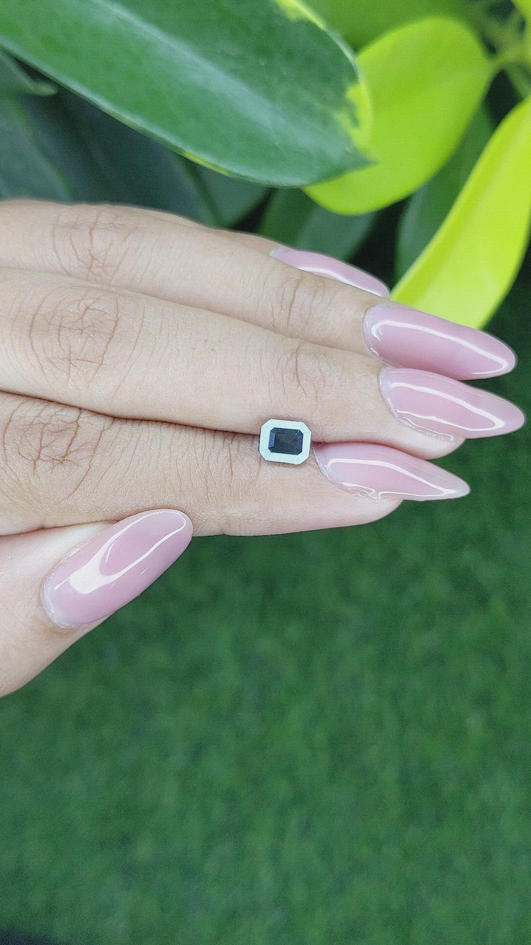 1.06 Ct. Greenish Blue Sapphire from Madagascar Size Video