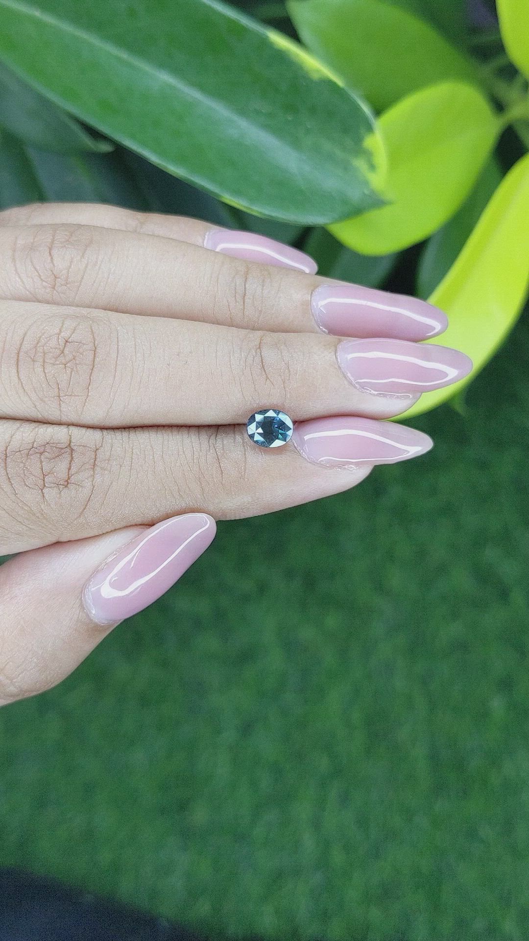 1.04 Ct. Greenish Blue Sapphire from Madagascar Size Video