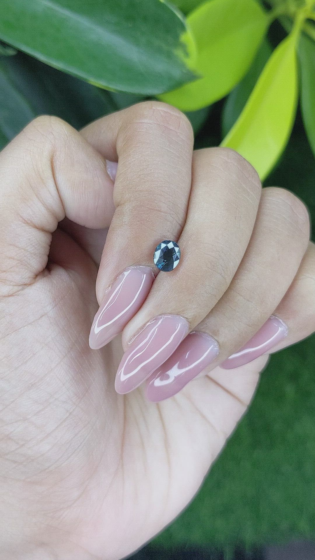 1.04 Ct. Greenish Blue Sapphire from Madagascar Size Video