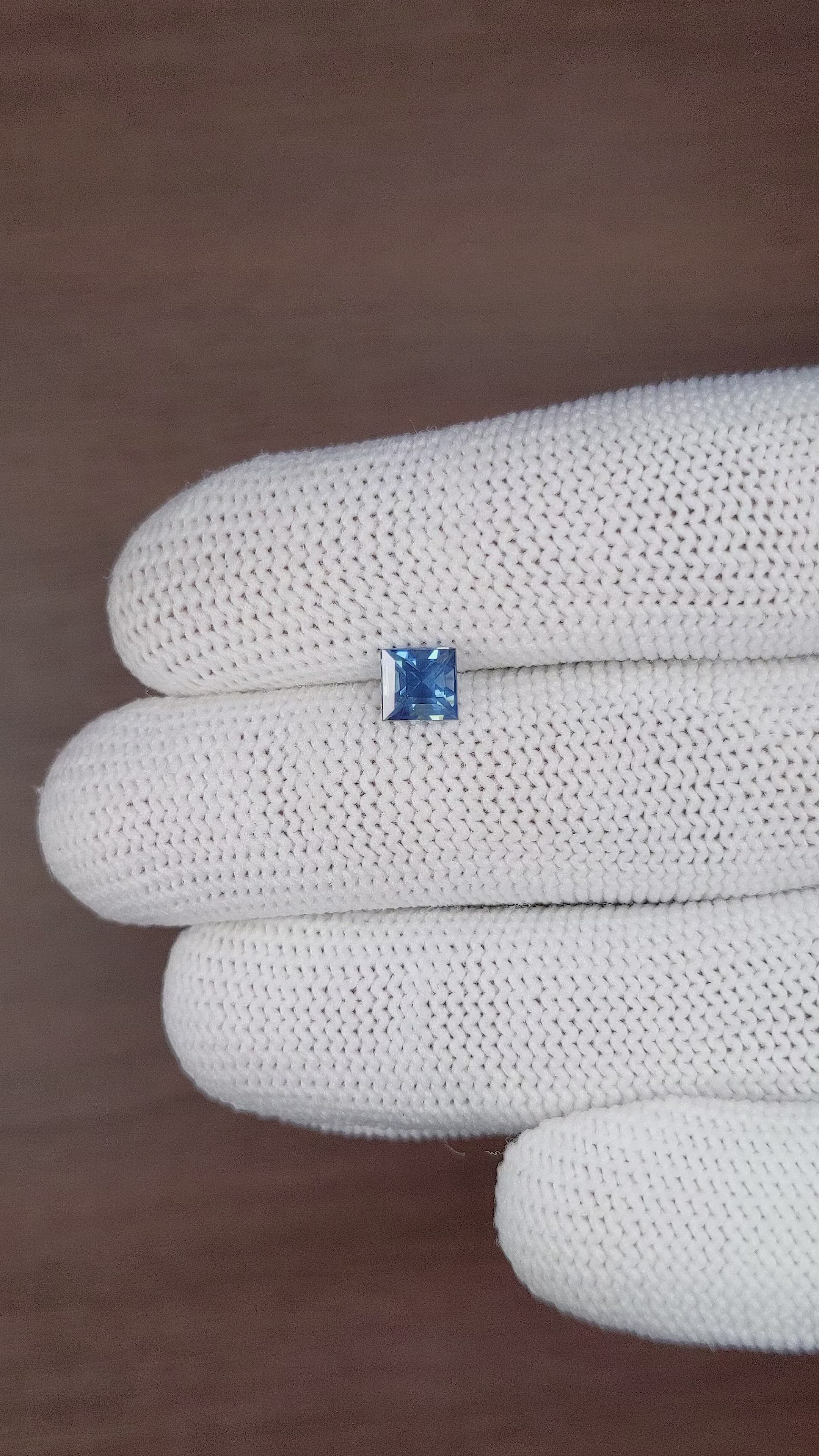 1.11 Ct. Greenish Blue Sapphire from Madagascar Size Video