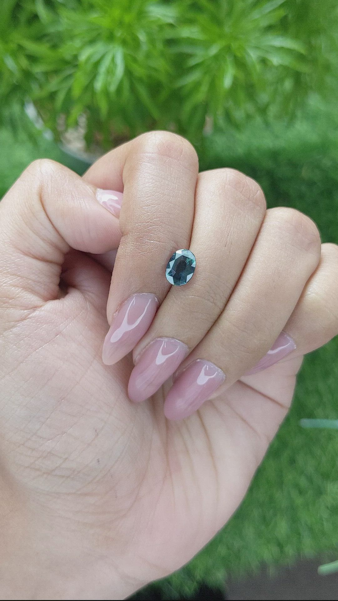 1.49 Ct. Greenish Blue Sapphire from Madagascar Size Video