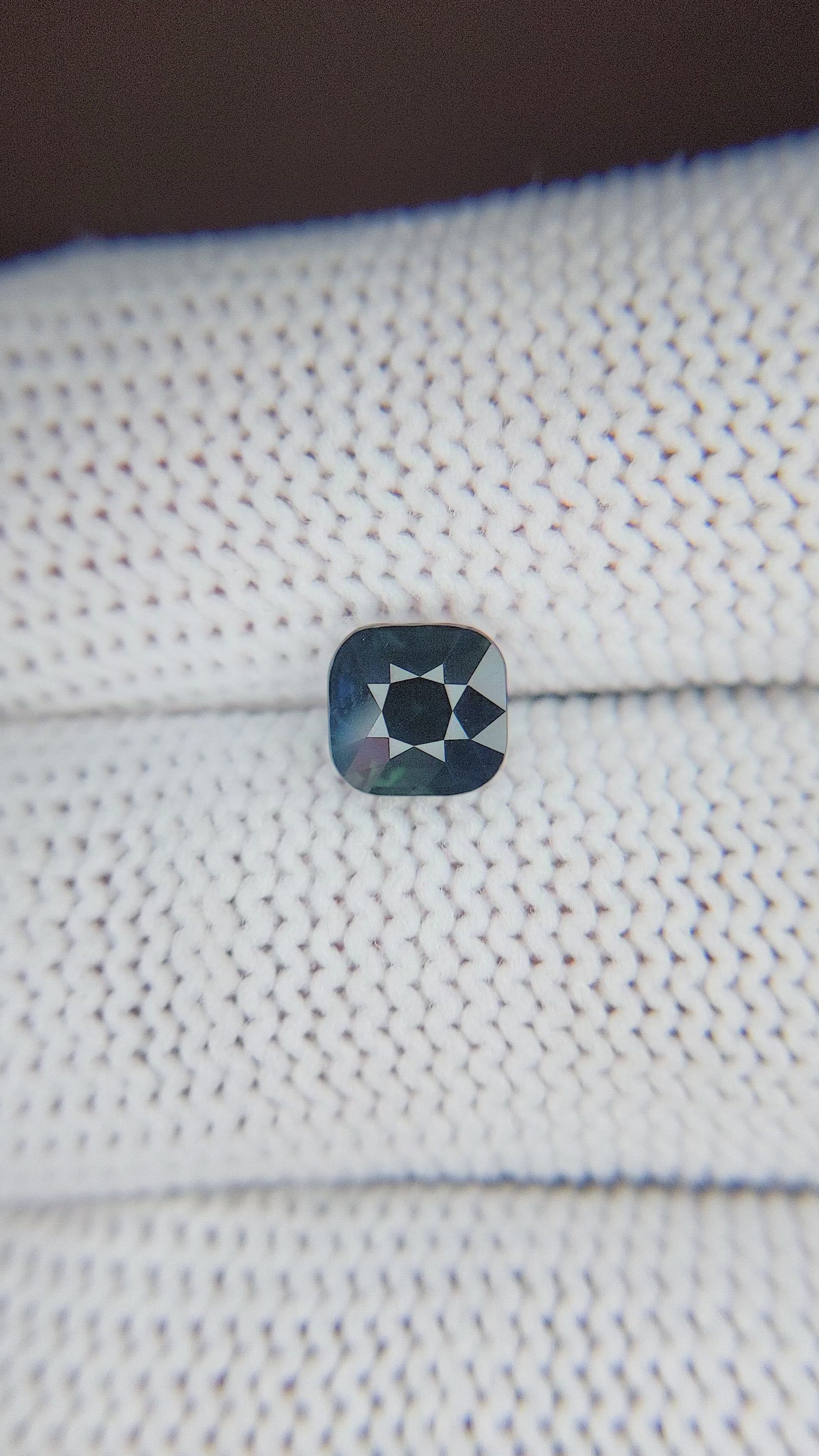 1.54 Ct. Greenish Blue Sapphire from Madagascar Size Video