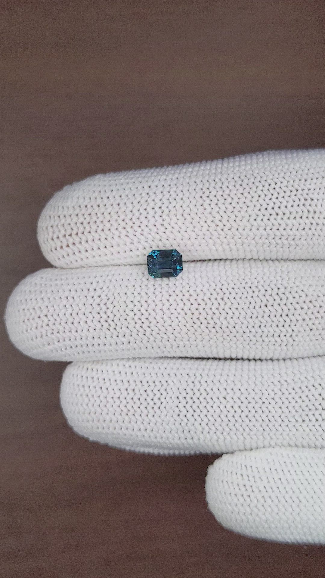1.54 Ct. Greenish Blue Sapphire from Madagascar Size Video