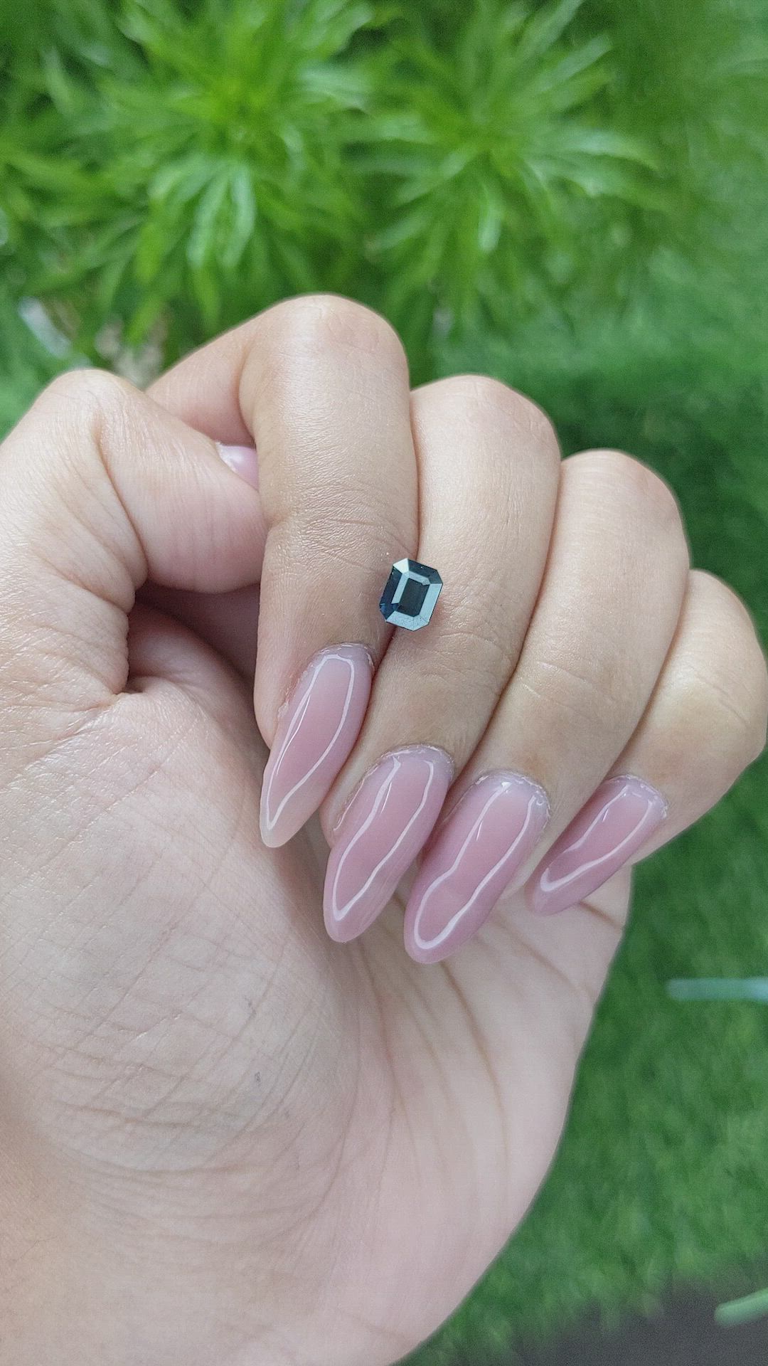 1.54 Ct. Greenish Blue Sapphire from Madagascar Size Video