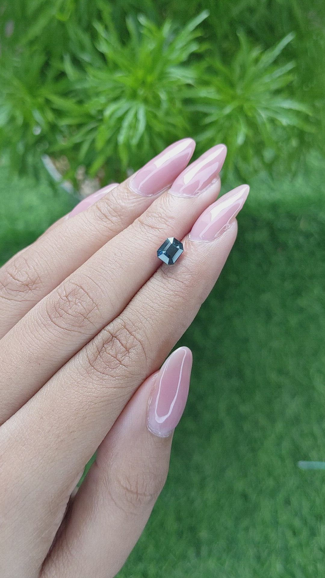 1.54 Ct. Greenish Blue Sapphire from Madagascar Size Video