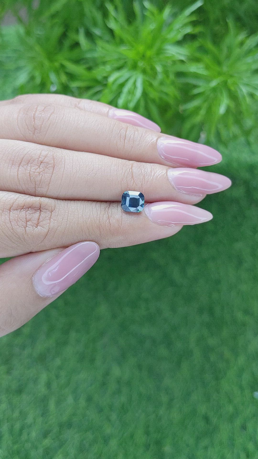 1.59 Ct. Greenish Blue Sapphire from Madagascar Size Video