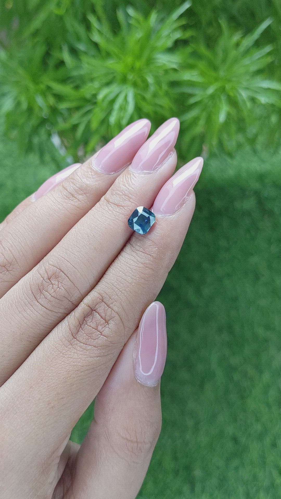 1.59 Ct. Greenish Blue Sapphire from Madagascar Size Video