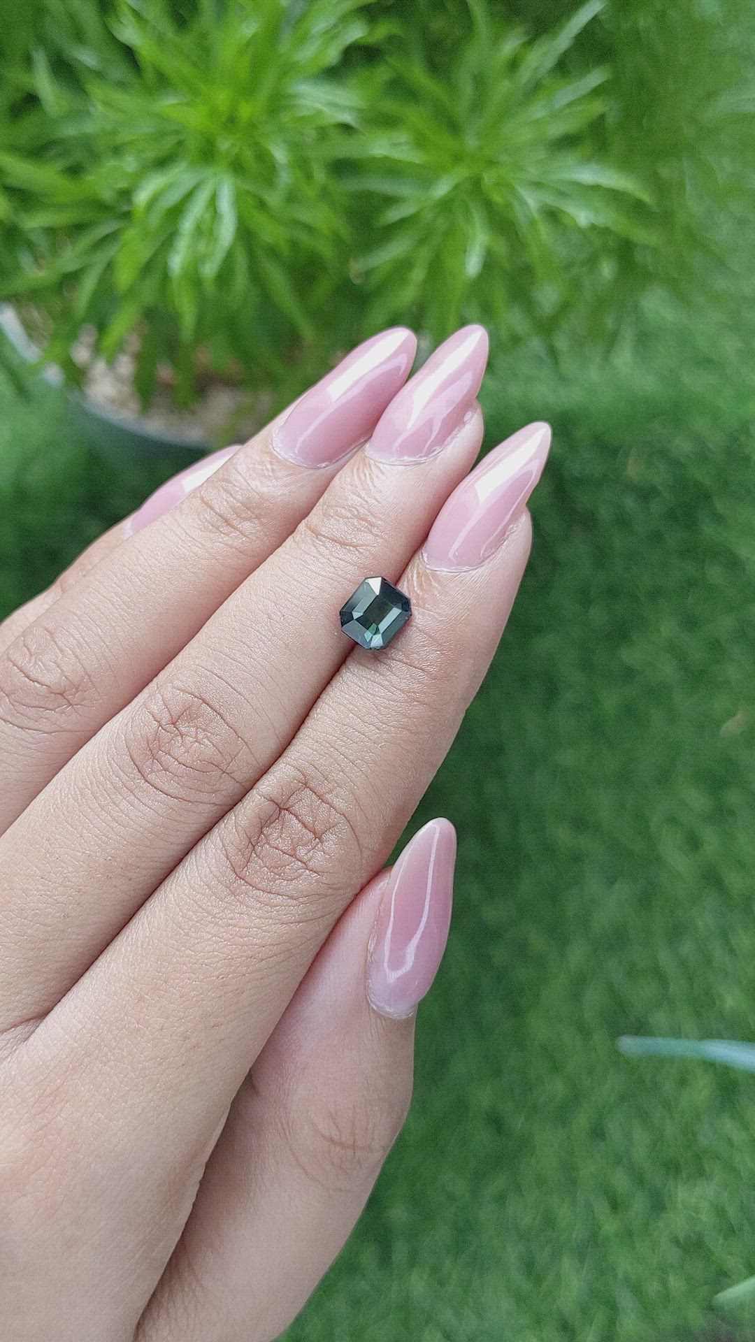 2.10 Ct. Bluish Green Sapphire from Madagascar Size Video