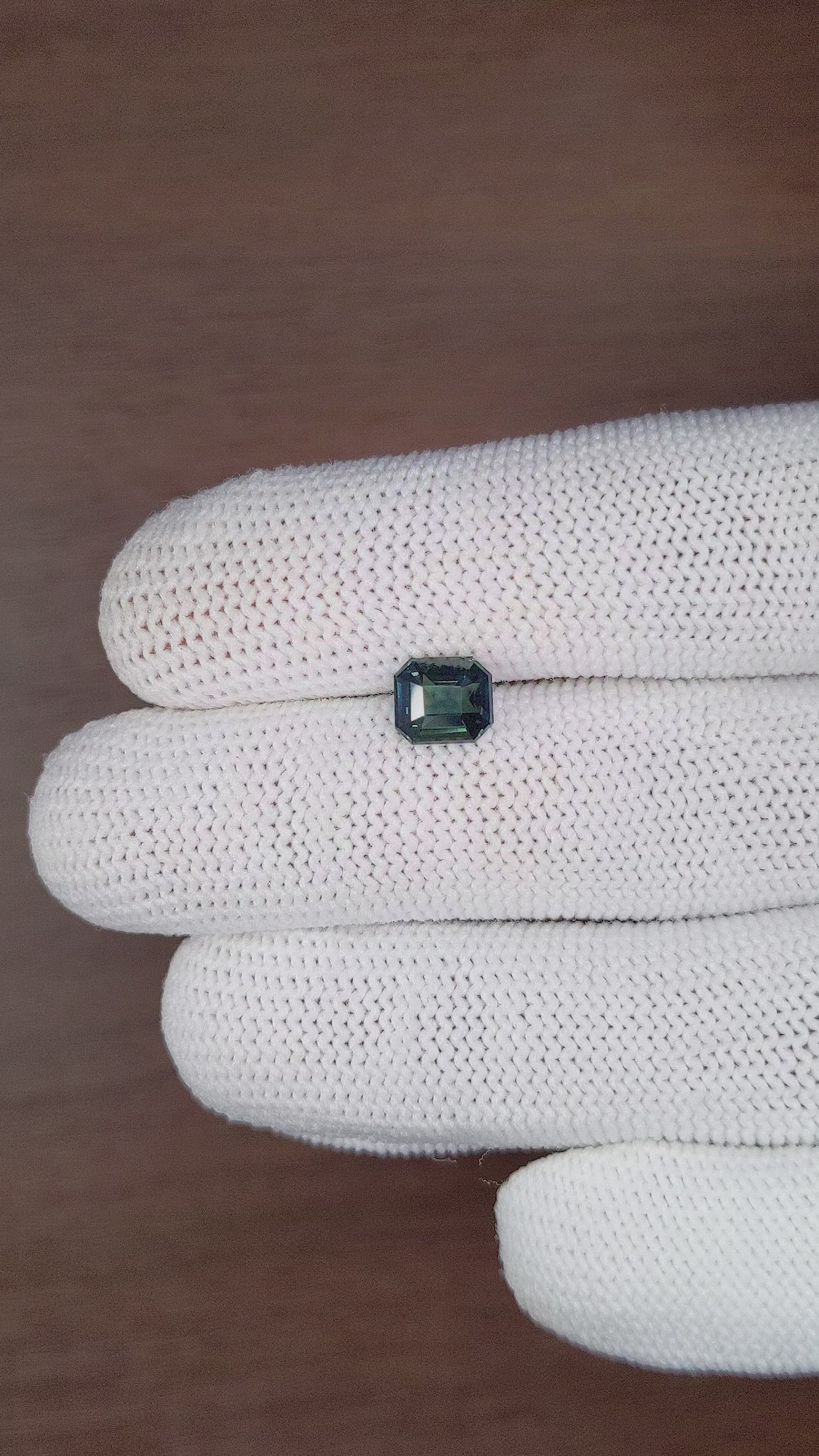 2.10 Ct. Bluish Green Sapphire from Madagascar Size Video