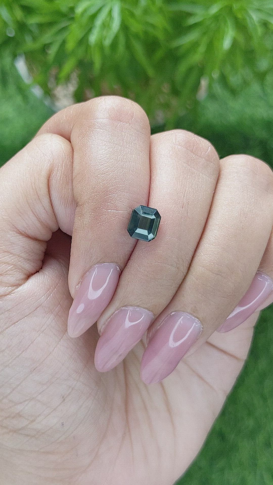 2.10 Ct. Bluish Green Sapphire from Madagascar Size Video