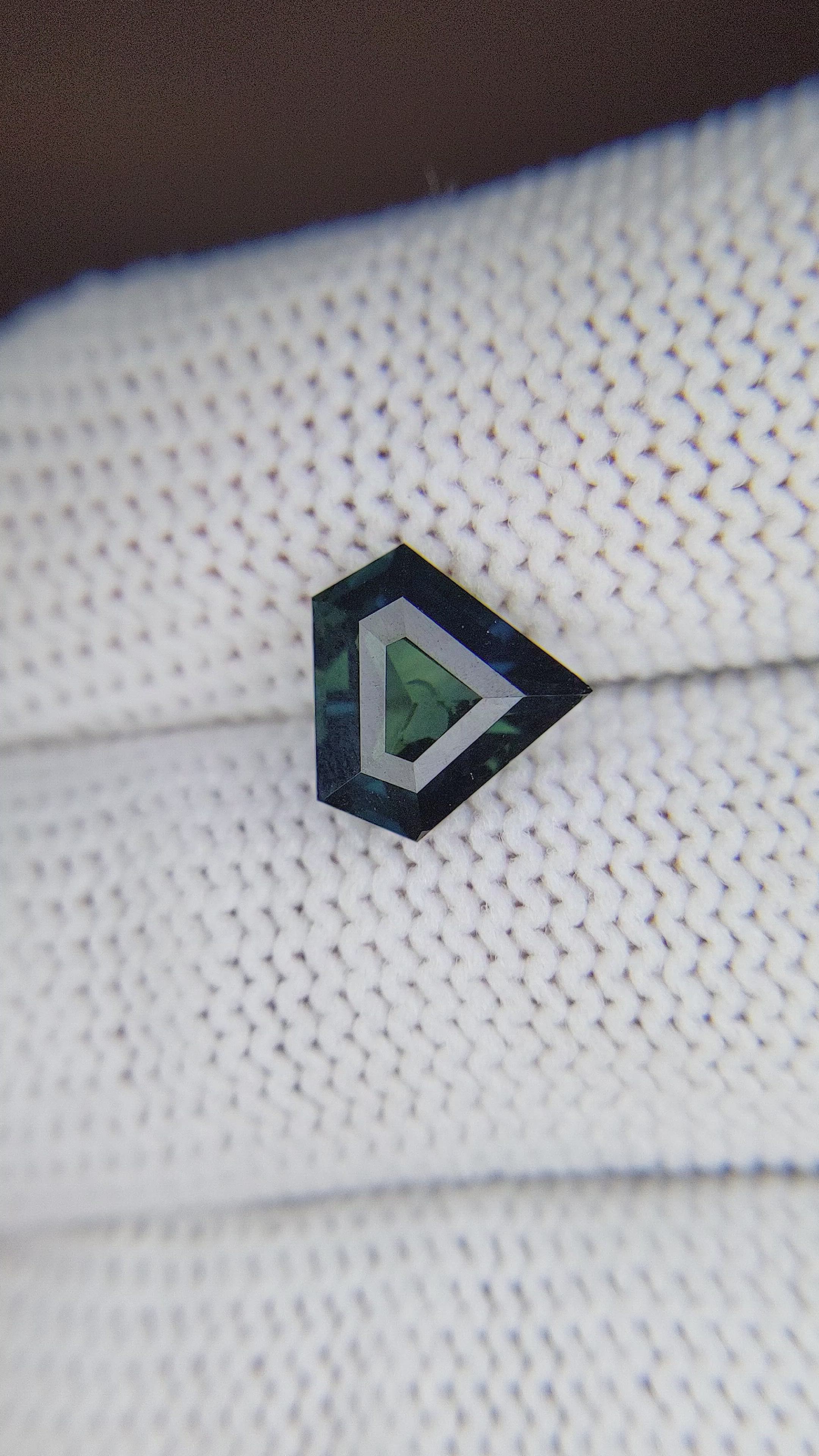 2.57 Ct. Bluish Green Sapphire from Madagascar Size Video
