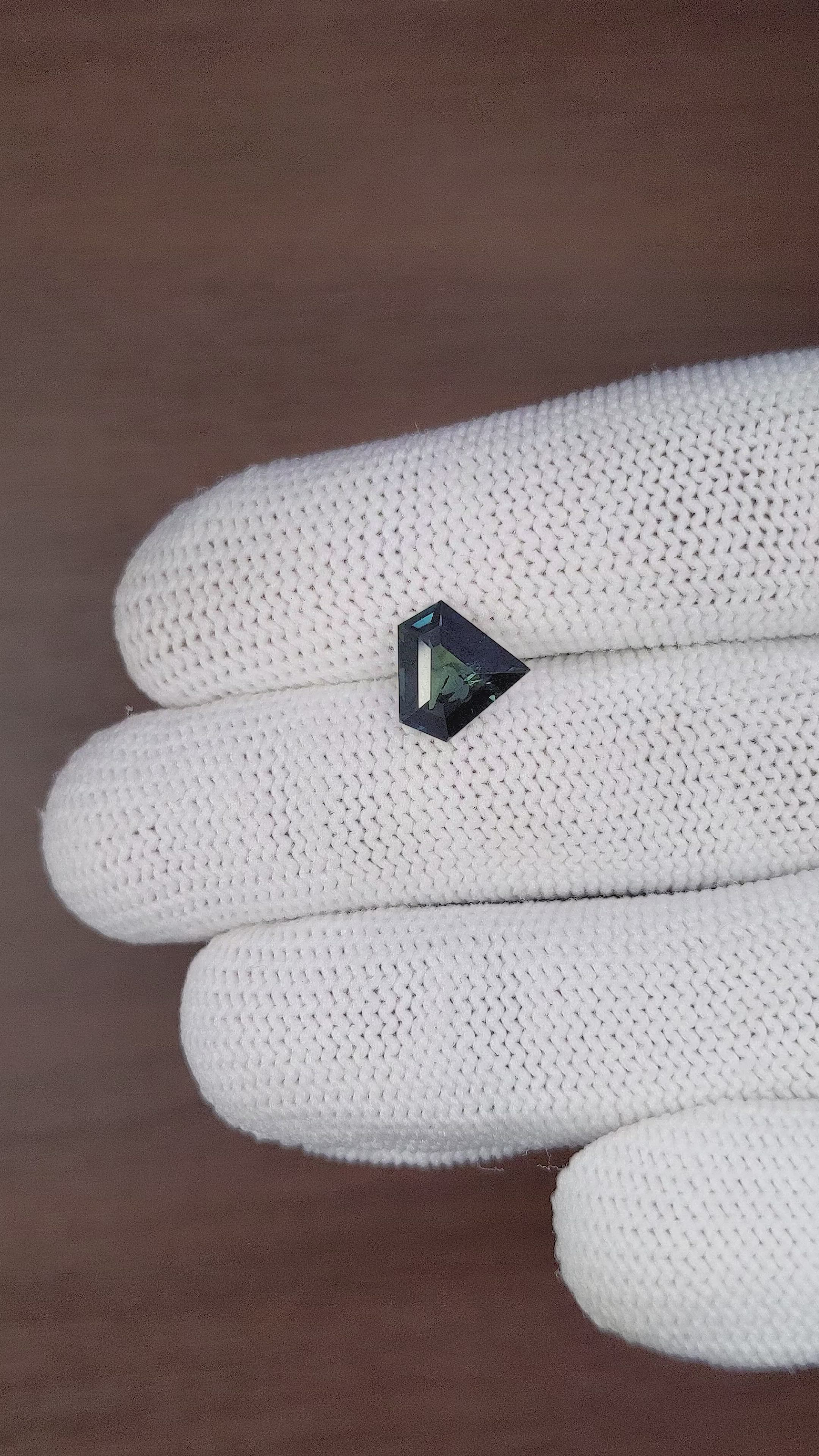 2.57 Ct. Bluish Green Sapphire from Madagascar Size Video