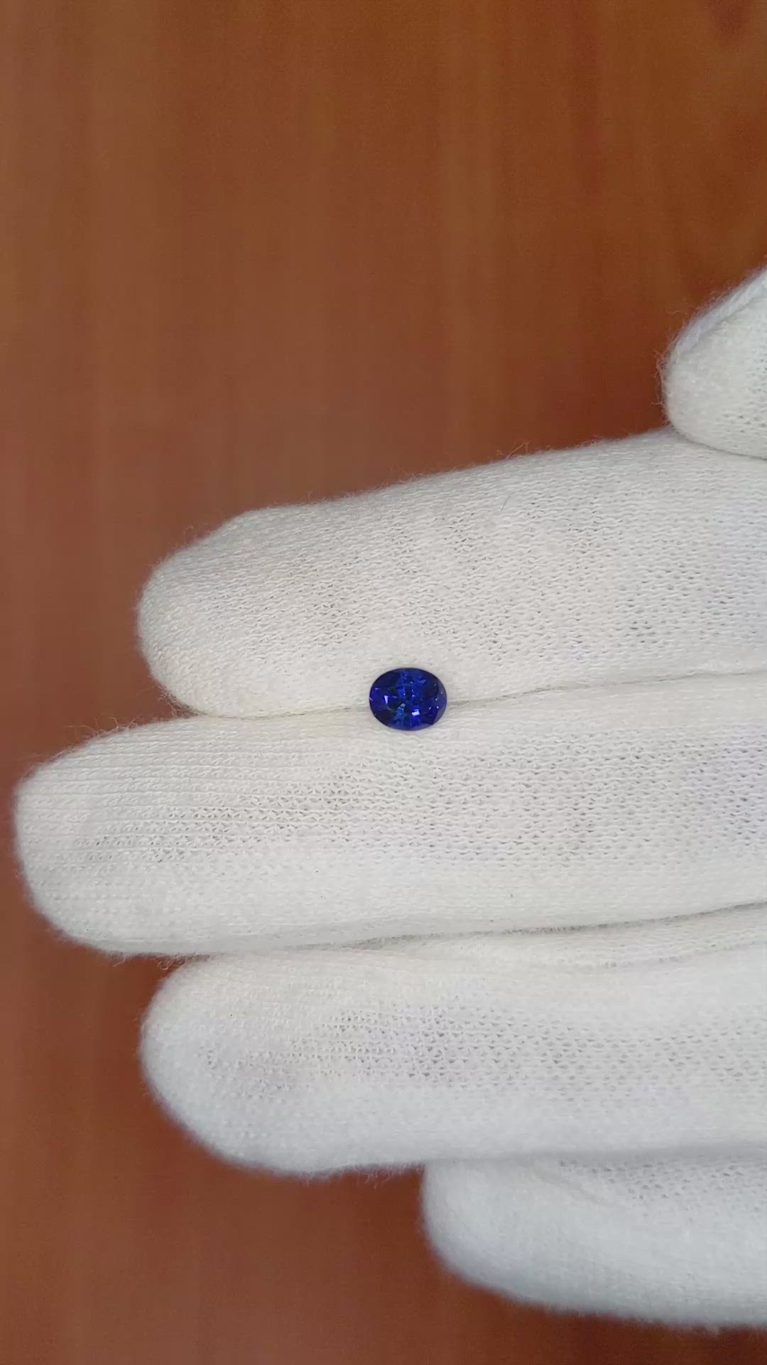 0.51 Ct. Blue Sapphire from Ceylon (Sri Lanka) Size Video
