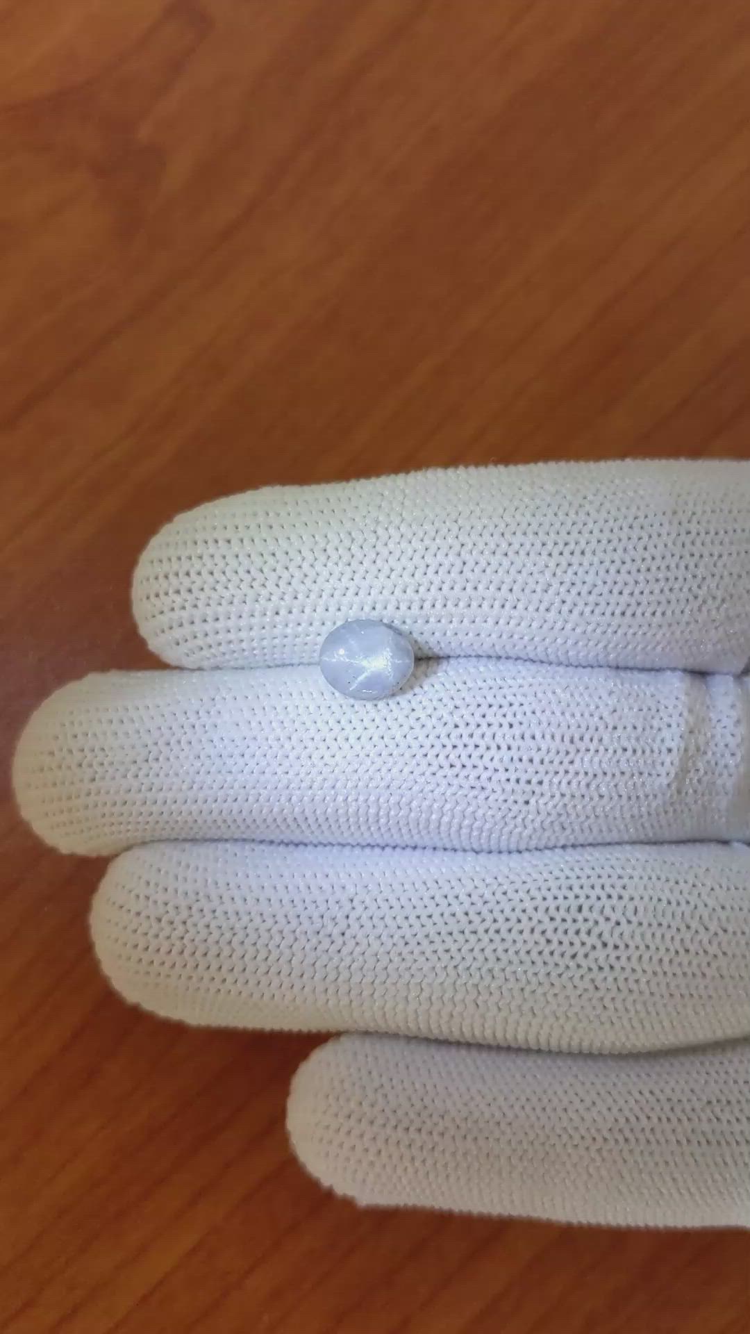 2.09 Ct. Bluish Grey Star Sapphire from Ceylon (Sri Lanka) Size Video