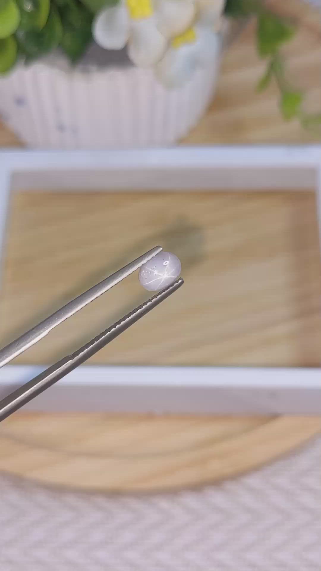 1.58 Ct. Grey Star Sapphire from Ceylon (Sri Lanka) Size Video