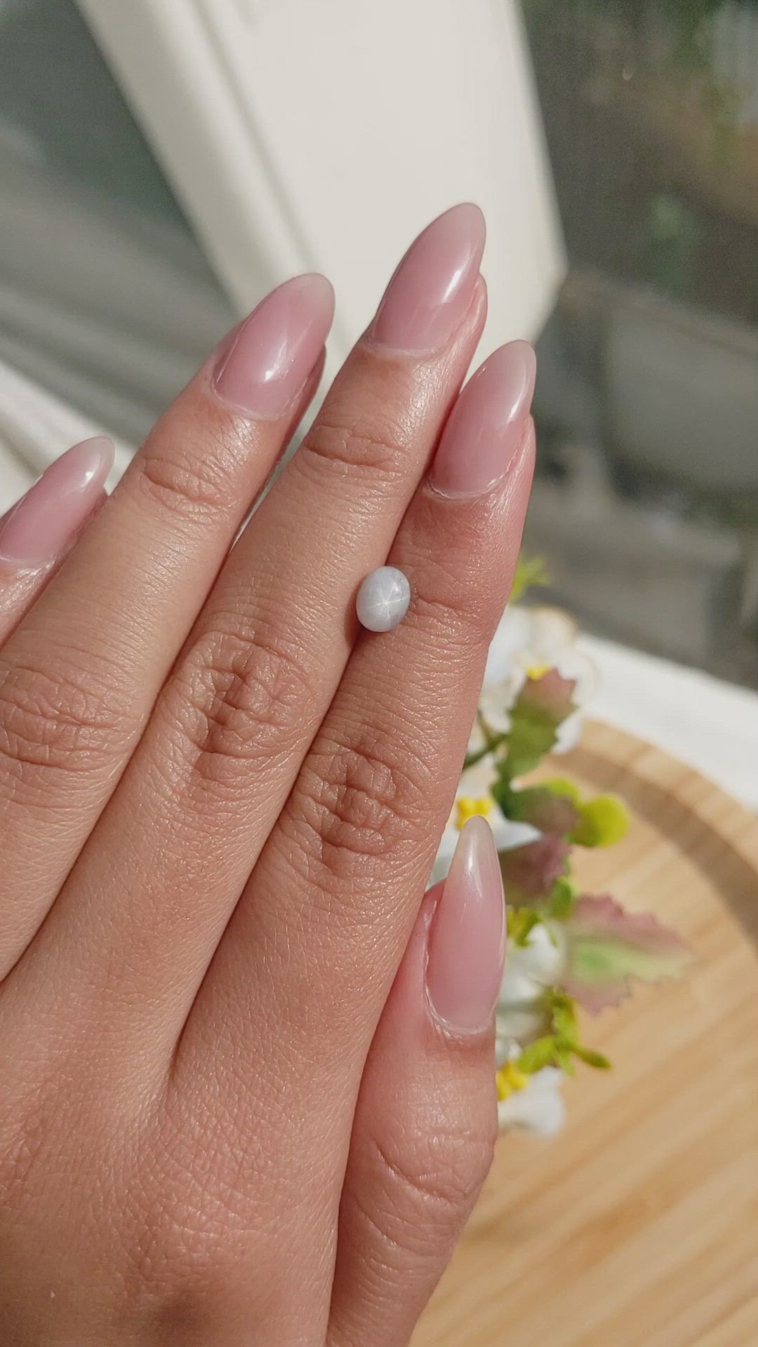 1.58 Ct. Grey Star Sapphire from Ceylon (Sri Lanka) Size Video