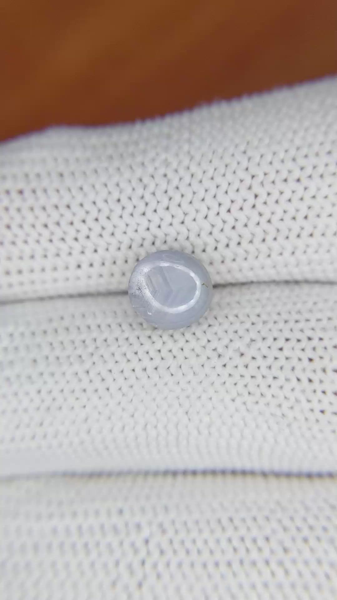 2.39 Ct. Greyish Blue Star Sapphire from Ceylon (Sri Lanka) Size Video