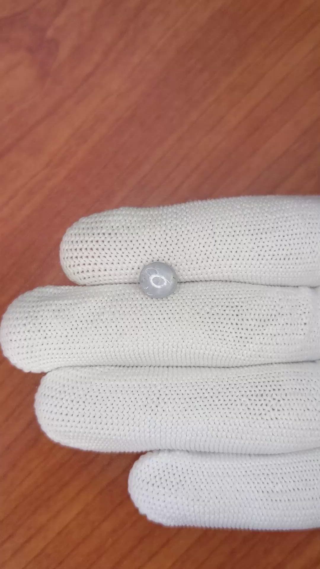 2.39 Ct. Greyish Blue Star Sapphire from Ceylon (Sri Lanka) Size Video