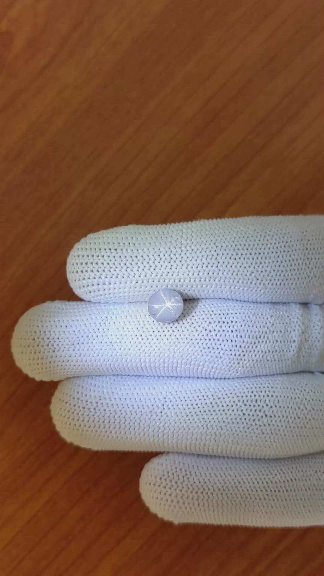 2.39 Ct. Greyish Blue Star Sapphire from Ceylon (Sri Lanka) Size Video