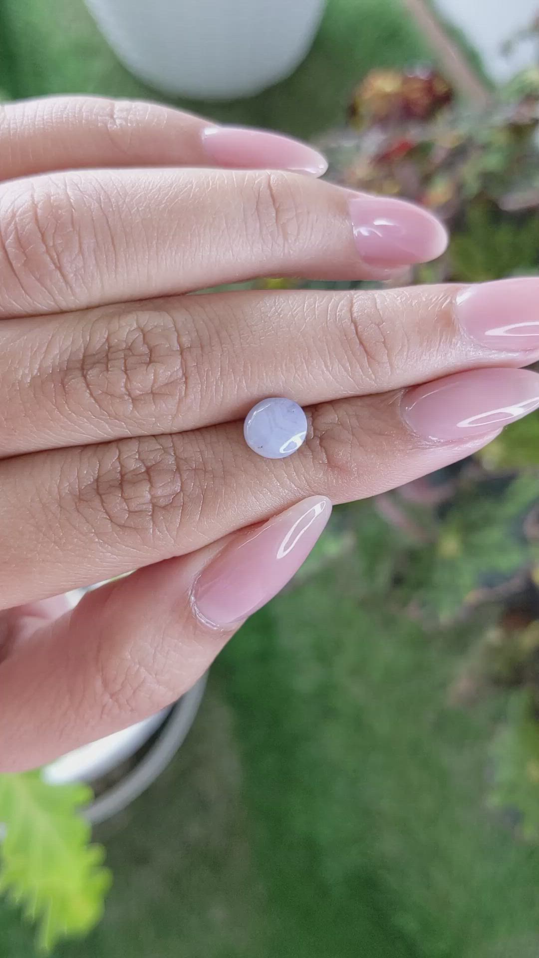 2.39 Ct. Greyish Blue Star Sapphire from Ceylon (Sri Lanka) Size Video