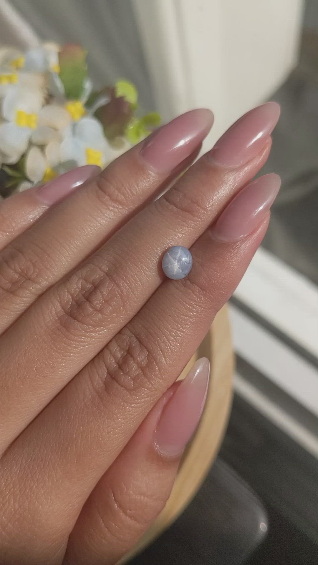 1.42 Ct. Violet Star Sapphire from Ceylon (Sri Lanka) Size Video